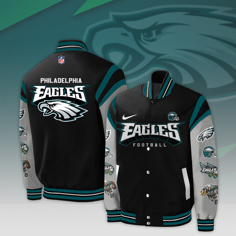 Philadelphia Eagles Baseball Jacket Limited 01