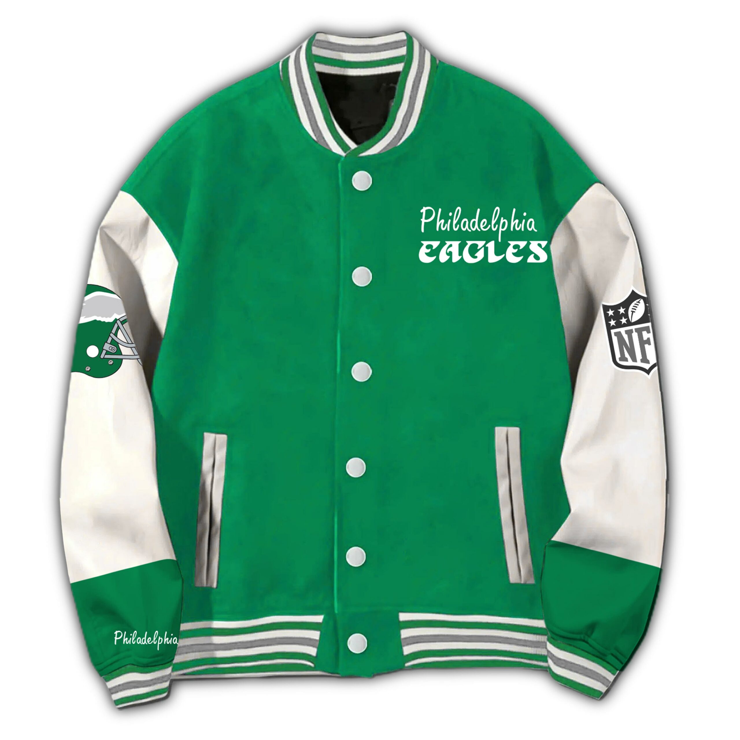 Philadelphia Eagles Baseball Jacket Limited 01 - Famjoys Philadelphia Eagles Baseball Jacket Limited 01 - Famjoys