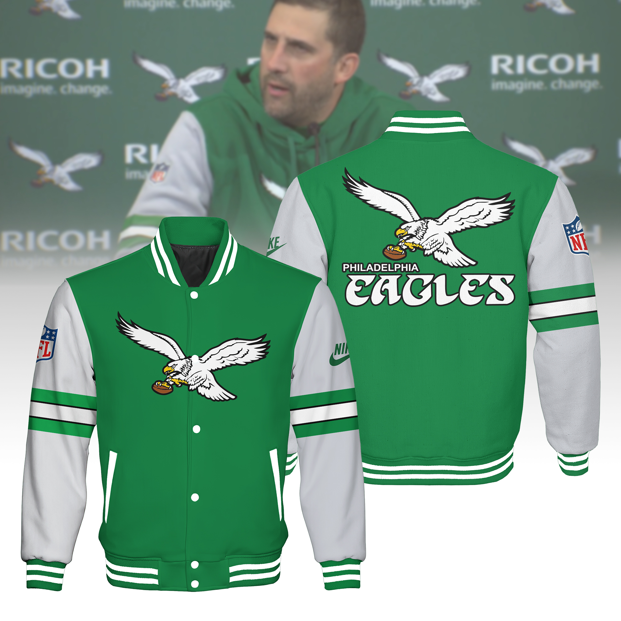 Philadelphia Eagles Bbomber Jacket Limited 01 - Famjoys Philadelphia Eagles Bbomber Jacket Limited 01 - Famjoys