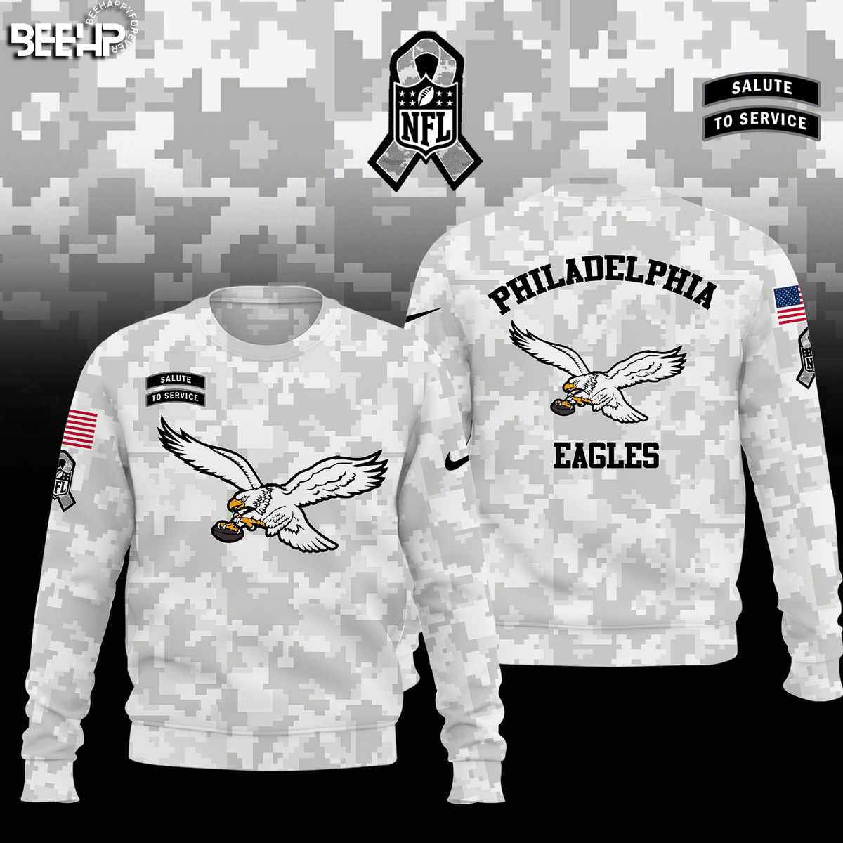 Philadelphia Eagles Camo Salute to Service Combo - Famjoys Philadelphia Eagles Camo Salute to Service Combo - Famjoys