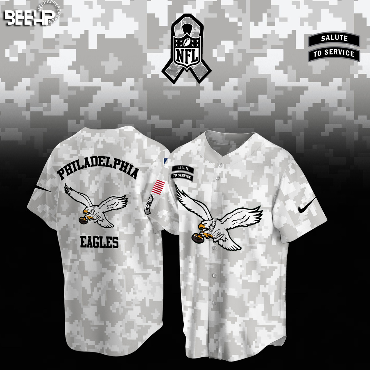 Philadelphia Eagles Camo Salute to Service Combo - Famjoys Philadelphia Eagles Camo Salute to Service Combo - Famjoys