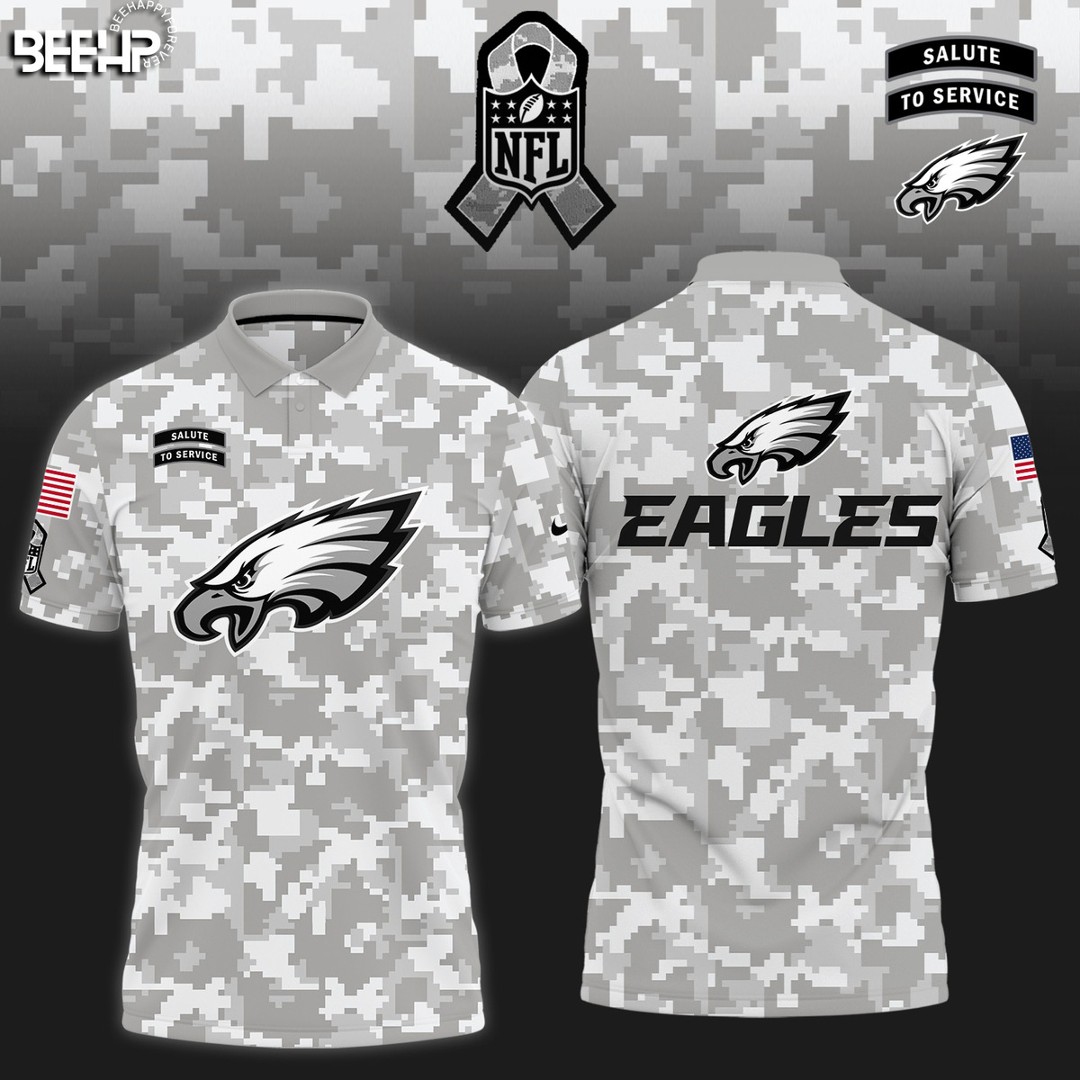 Philadelphia Eagles Camo Salute to Service Combo - Famjoys Philadelphia Eagles Camo Salute to Service Combo - Famjoys