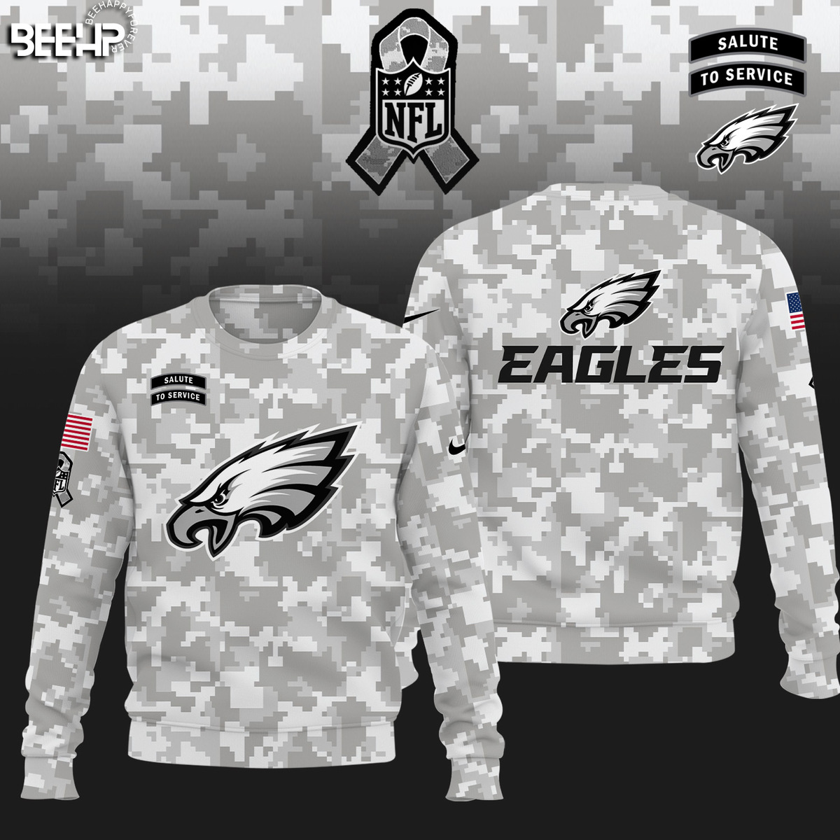 Philadelphia Eagles Camo Salute to Service Combo - Famjoys Philadelphia Eagles Camo Salute to Service Combo - Famjoys