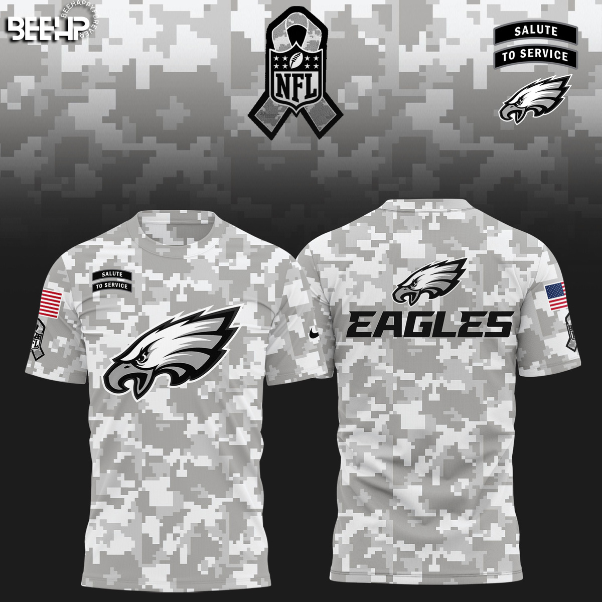 Philadelphia Eagles Camo Salute to Service Combo - Famjoys Philadelphia Eagles Camo Salute to Service Combo - Famjoys