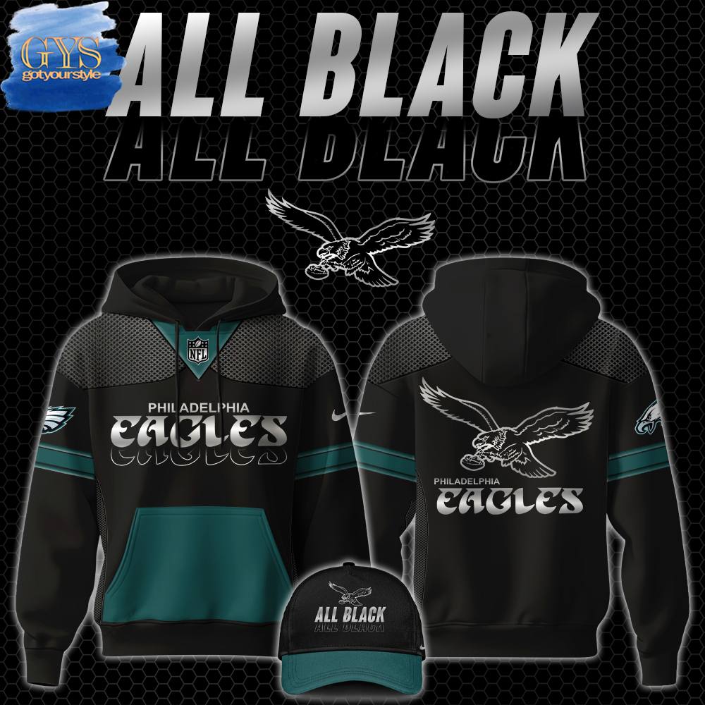 Philadelphia Eagles Carbon Black Fashion Game 2025 Hoodie - Famjoys Philadelphia Eagles Carbon Black Fashion Game 2025 Hoodie - Famjoys