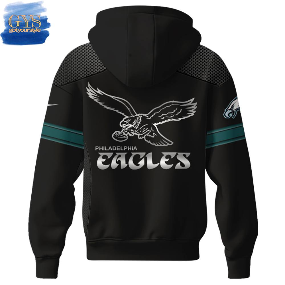 Philadelphia Eagles Carbon Black Fashion Game 2025 Hoodie - Famjoys Philadelphia Eagles Carbon Black Fashion Game 2025 Hoodie - Famjoys