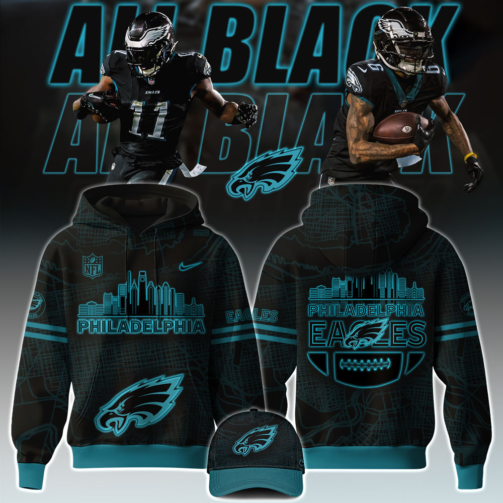 Philadelphia Eagles Carbon Black Fashion Game Hoodie 2025 #2 - Famjoys Philadelphia Eagles Carbon Black Fashion Game Hoodie 2025 #2 - Famjoys