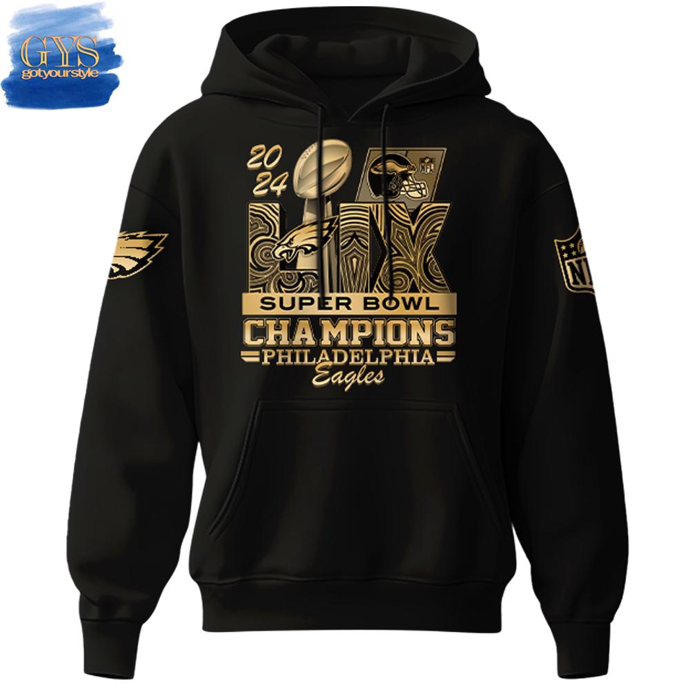 Philadelphia Eagles Champions Super Bowl 2 Times Black Hoodie - Famjoys Philadelphia Eagles Champions Super Bowl 2 Times Black Hoodie - Famjoys