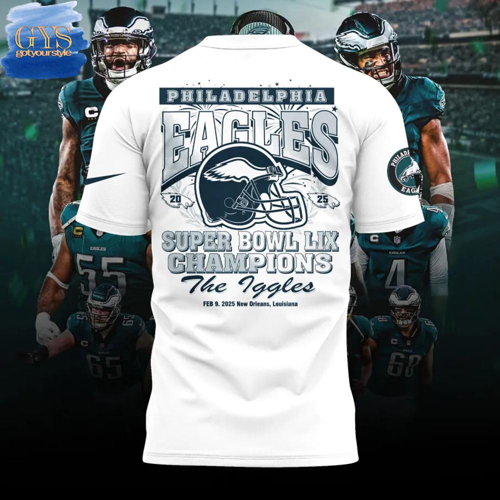 Philadelphia Eagles Champions Super Bowl LIX 2025 Special White Shirt - Famjoys Philadelphia Eagles Champions Super Bowl LIX 2025 Special White Shirt - Famjoys