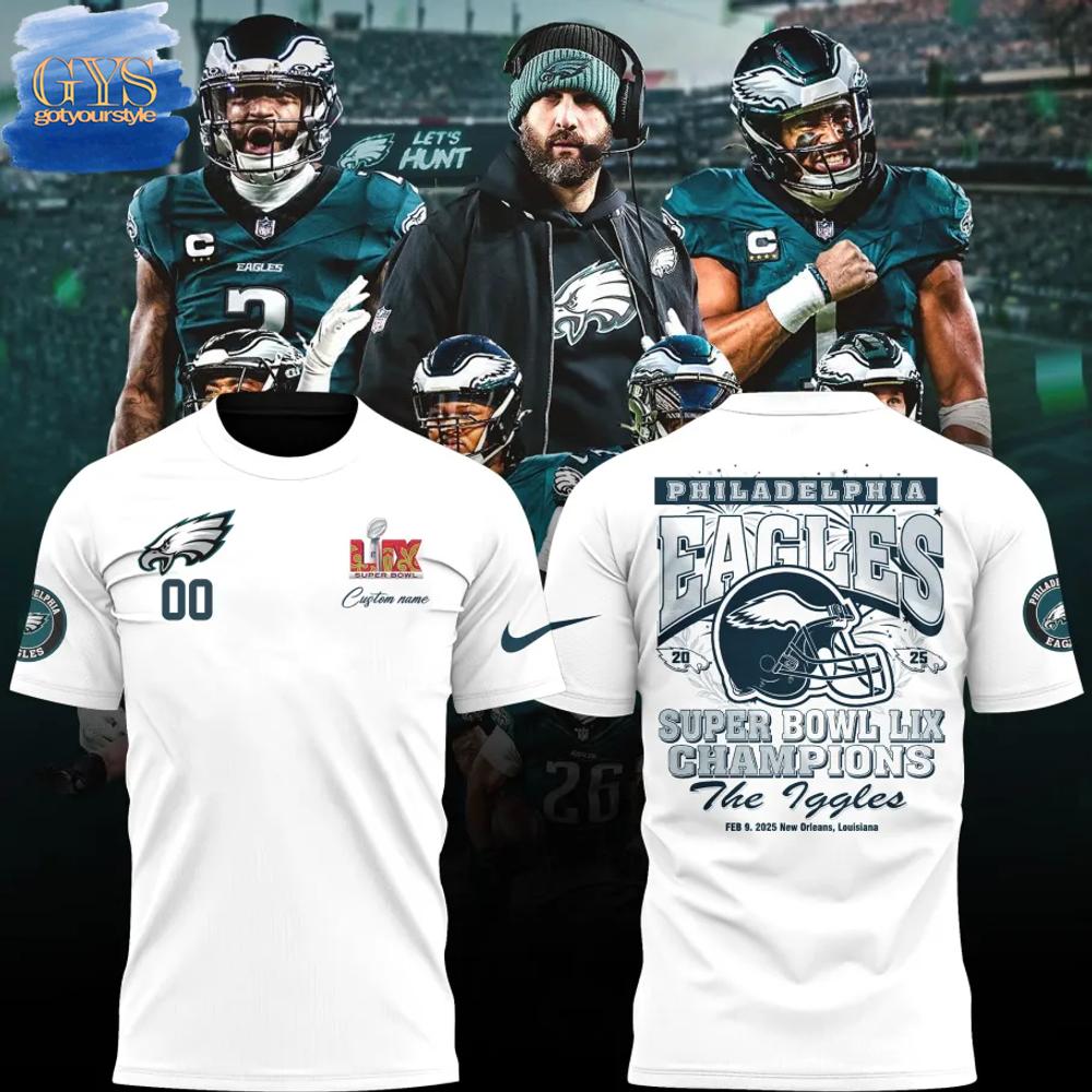 Philadelphia Eagles Champions Super Bowl LIX 2025 Special White Shirt - Famjoys Philadelphia Eagles Champions Super Bowl LIX 2025 Special White Shirt - Famjoys
