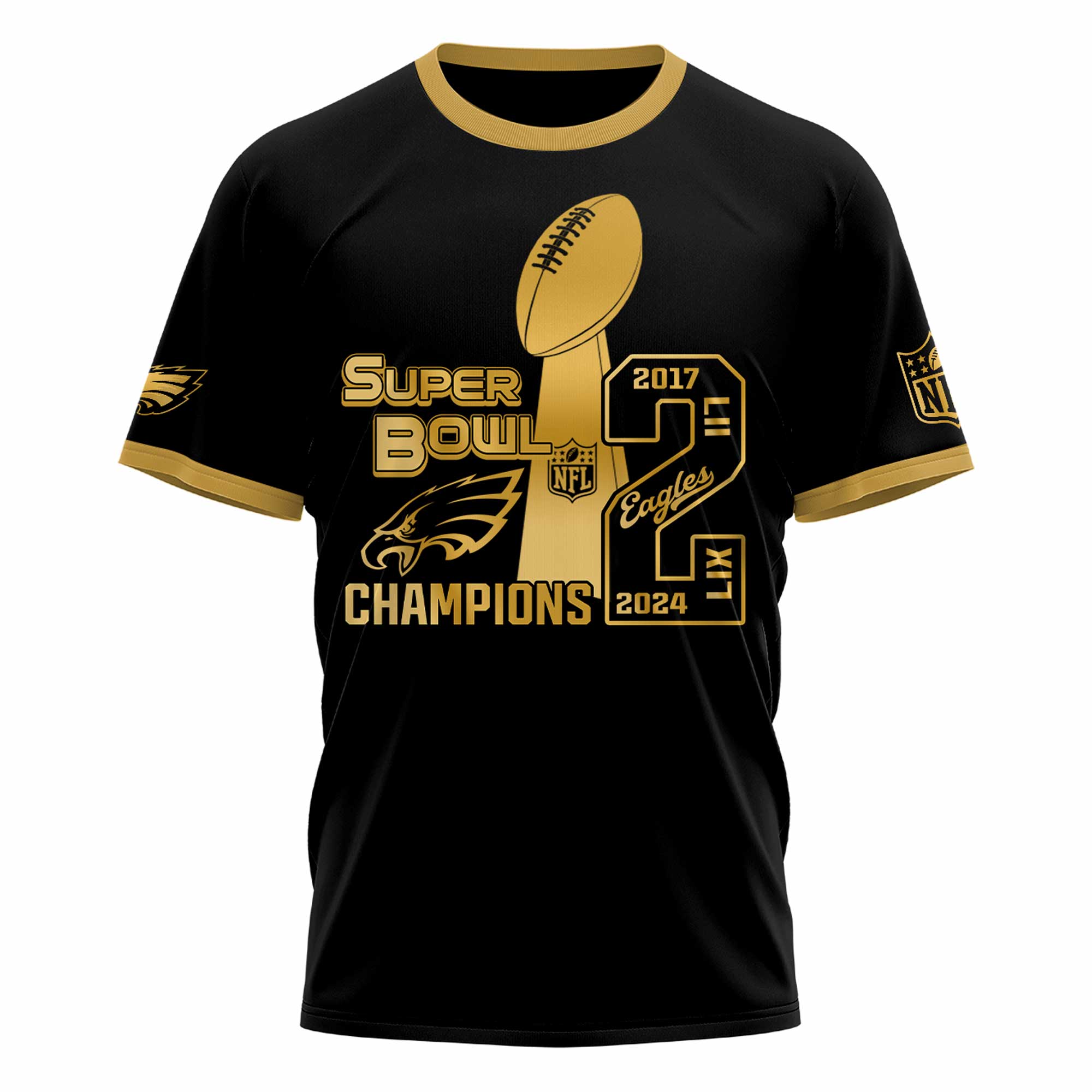 Philadelphia Eagles CHAMPIONS SUPER BOWL LIX 2025 Tee Edition - Famjoys Philadelphia Eagles CHAMPIONS SUPER BOWL LIX 2025 Tee Edition - Famjoys