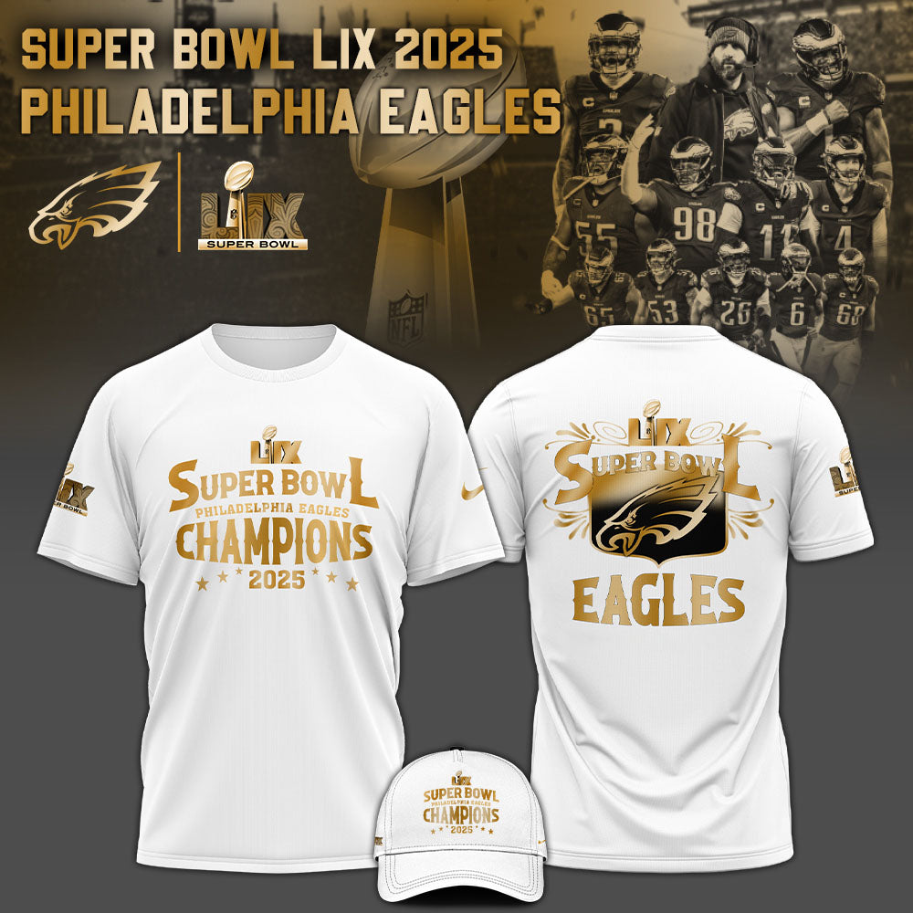 Philadelphia Eagles CHAMPIONS SUPER BOWL LIX 2025 Tee Edition - Famjoys Philadelphia Eagles CHAMPIONS SUPER BOWL LIX 2025 Tee Edition - Famjoys