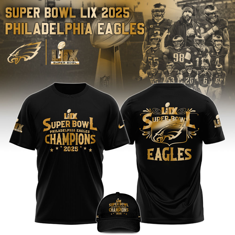 Philadelphia Eagles CHAMPIONS SUPER BOWL LIX 2025 Tee Edition - Famjoys Philadelphia Eagles CHAMPIONS SUPER BOWL LIX 2025 Tee Edition - Famjoys