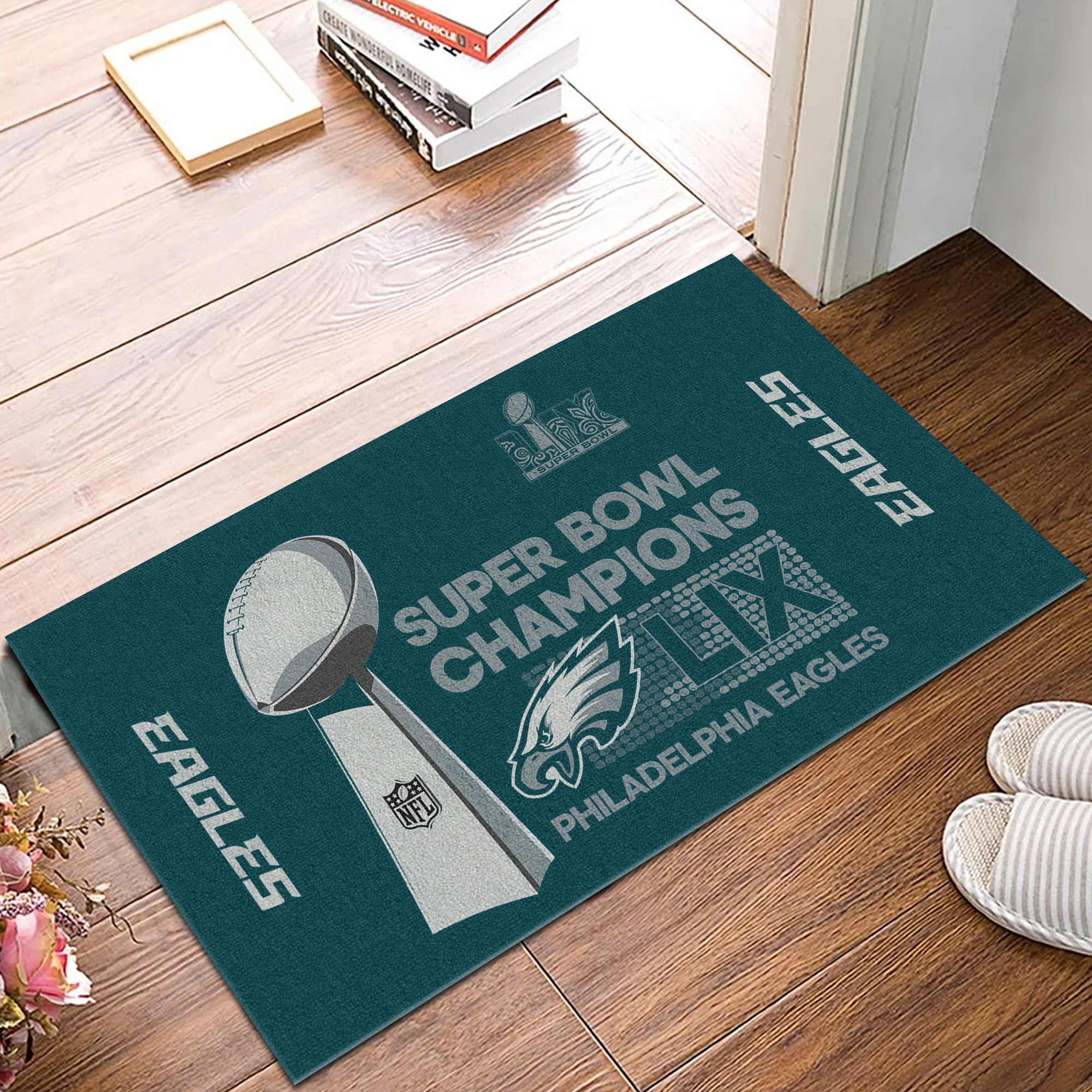 Philadelphia Eagles CHAMPIONS SUPER BOWL LIX Collection Doormat - Famjoys Philadelphia Eagles CHAMPIONS SUPER BOWL LIX Collection Doormat - Famjoys