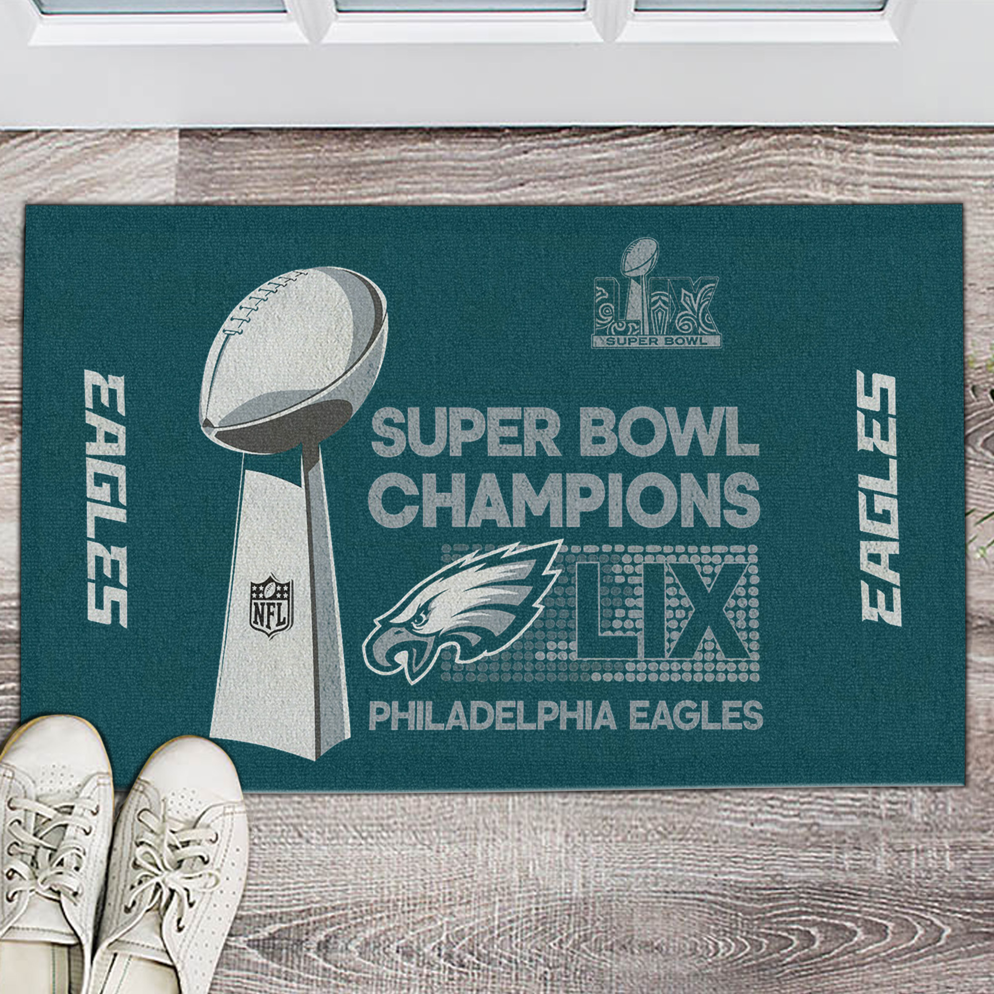 Philadelphia Eagles CHAMPIONS SUPER BOWL LIX Collection Doormat - Famjoys Philadelphia Eagles CHAMPIONS SUPER BOWL LIX Collection Doormat - Famjoys