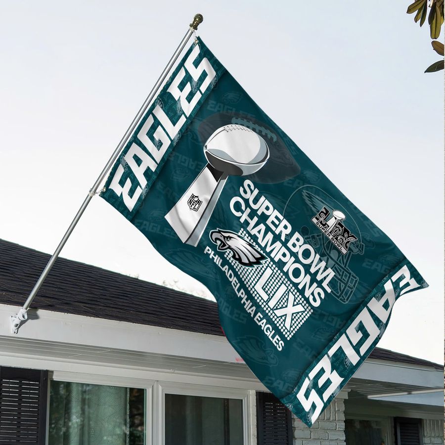 Philadelphia Eagles CHAMPIONS SUPER BOWL LIX Collection Flag - Famjoys Philadelphia Eagles CHAMPIONS SUPER BOWL LIX Collection Flag - Famjoys