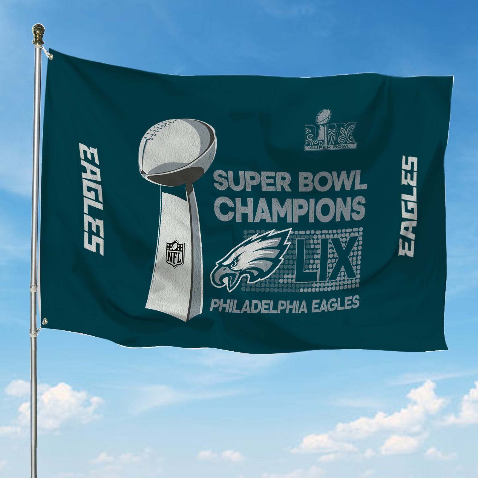 Philadelphia Eagles CHAMPIONS SUPER BOWL LIX Collection Flag - Famjoys Philadelphia Eagles CHAMPIONS SUPER BOWL LIX Collection Flag - Famjoys