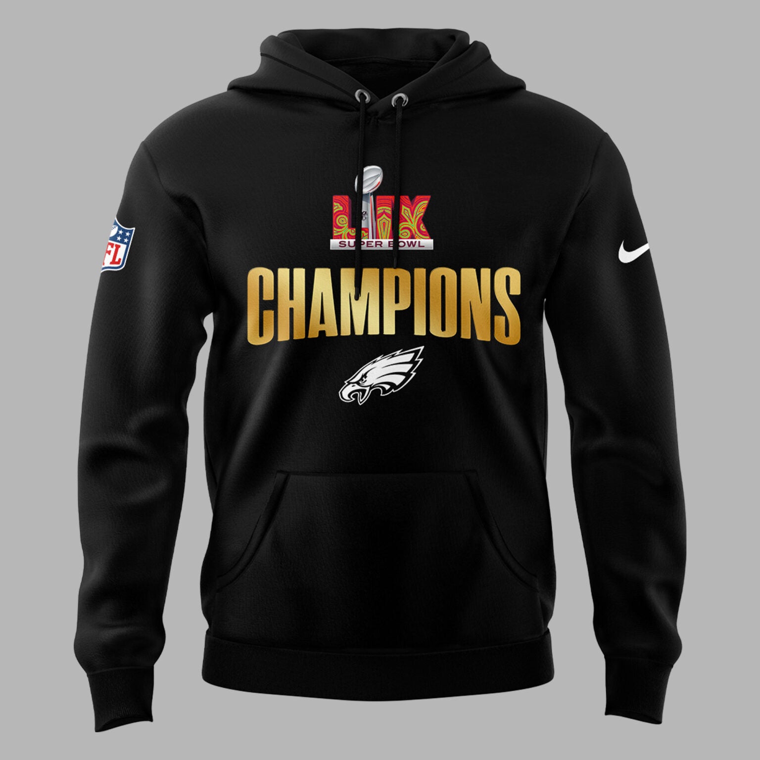Philadelphia Eagles CHAMPIONS SUPER BOWL LIX Hoodie - Famjoys Philadelphia Eagles CHAMPIONS SUPER BOWL LIX Hoodie - Famjoys
