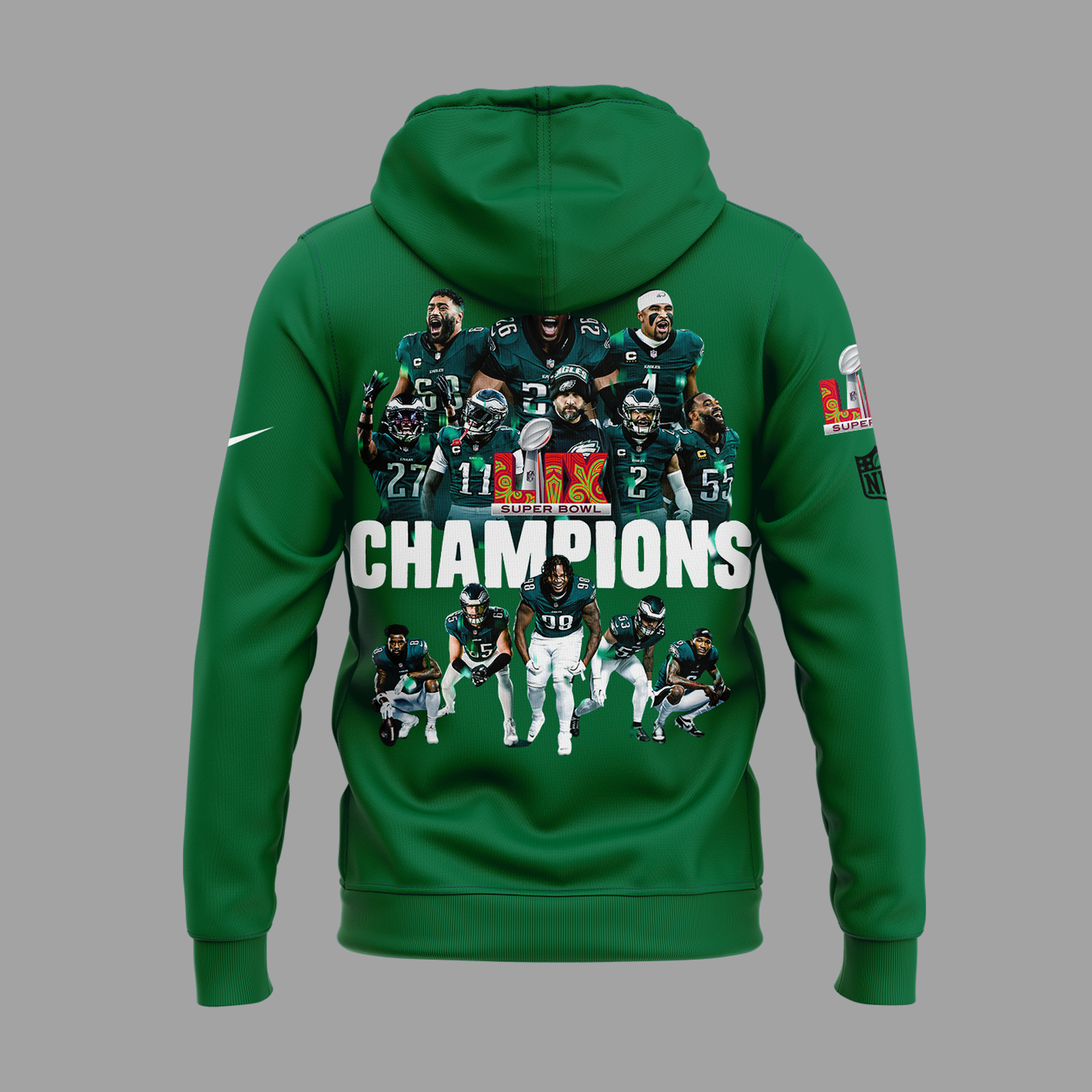 Philadelphia Eagles CHAMPIONS SUPER BOWL LIX Hoodie - Famjoys Philadelphia Eagles CHAMPIONS SUPER BOWL LIX Hoodie - Famjoys