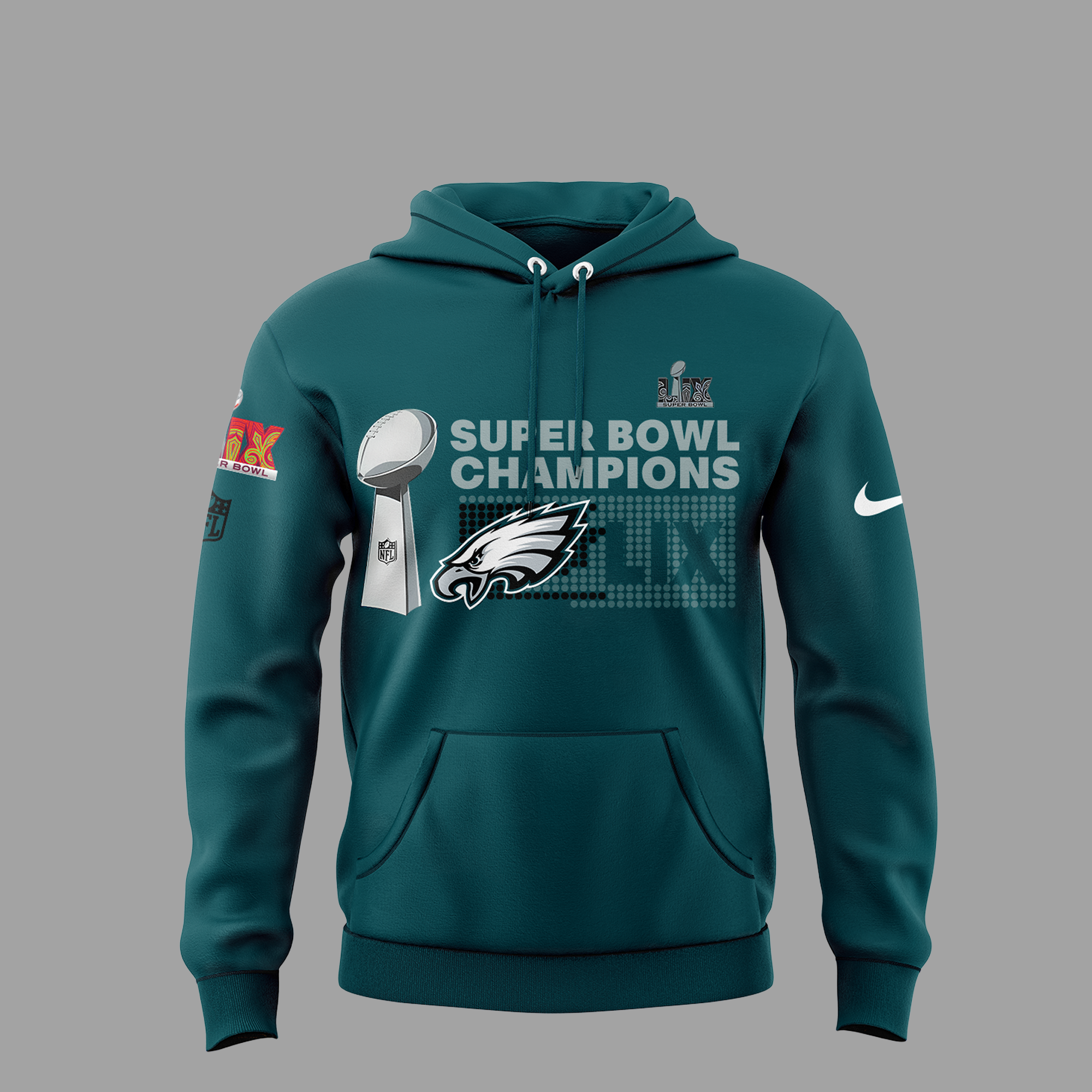 Philadelphia Eagles CHAMPIONS SUPER BOWL LIX Hoodie - Famjoys Philadelphia Eagles CHAMPIONS SUPER BOWL LIX Hoodie - Famjoys