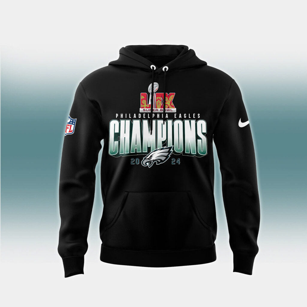 Philadelphia Eagles CHAMPIONS SUPER BOWL LIX Hoodie - Famjoys Philadelphia Eagles CHAMPIONS SUPER BOWL LIX Hoodie - Famjoys