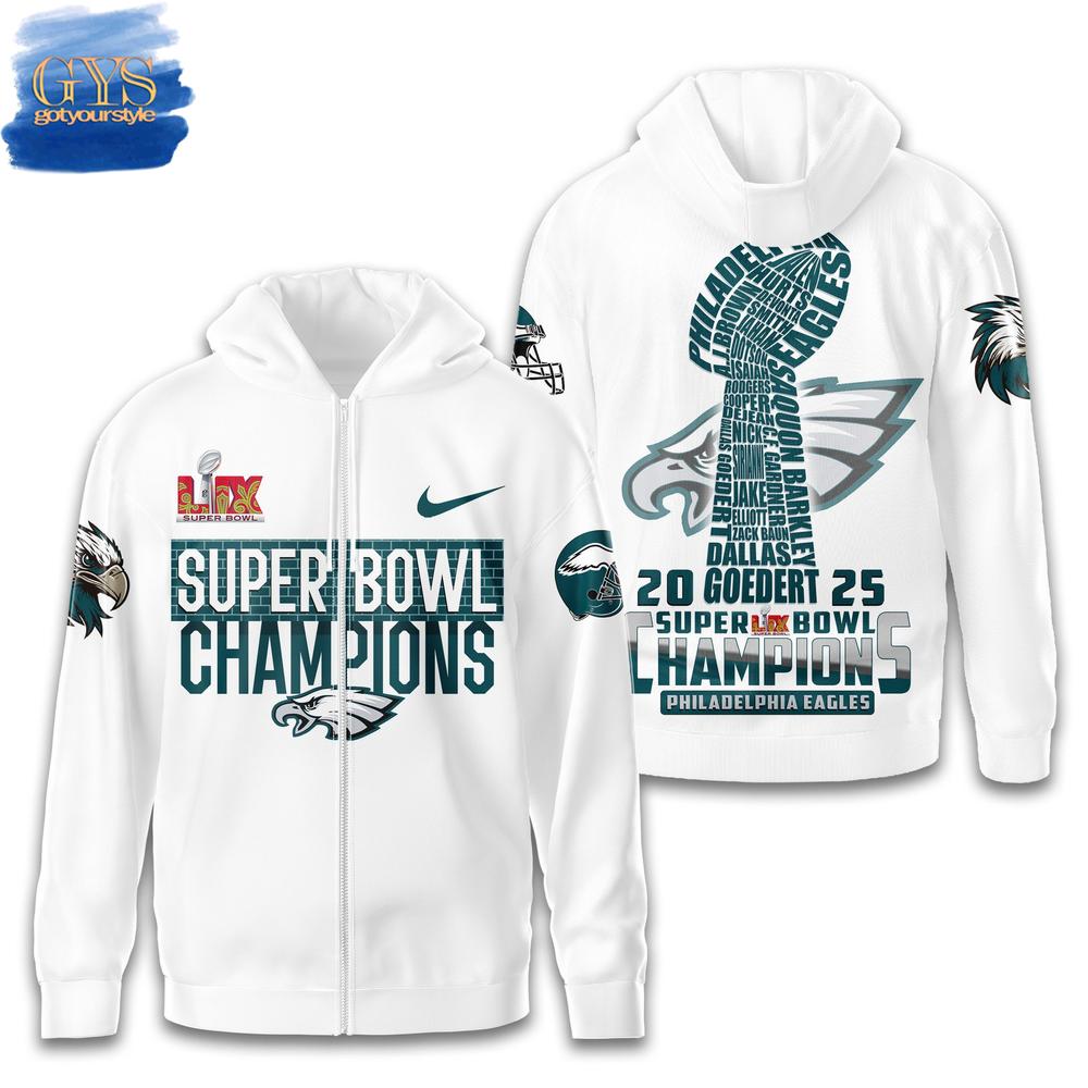 Philadelphia Eagles Champions Super Bowl LIX Merchandise - Famjoys Philadelphia Eagles Champions Super Bowl LIX Merchandise - Famjoys