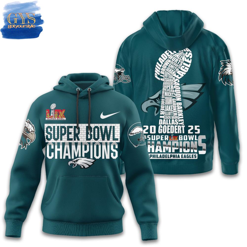 Philadelphia Eagles Champions Super Bowl LIX Merchandise - Famjoys Philadelphia Eagles Champions Super Bowl LIX Merchandise - Famjoys