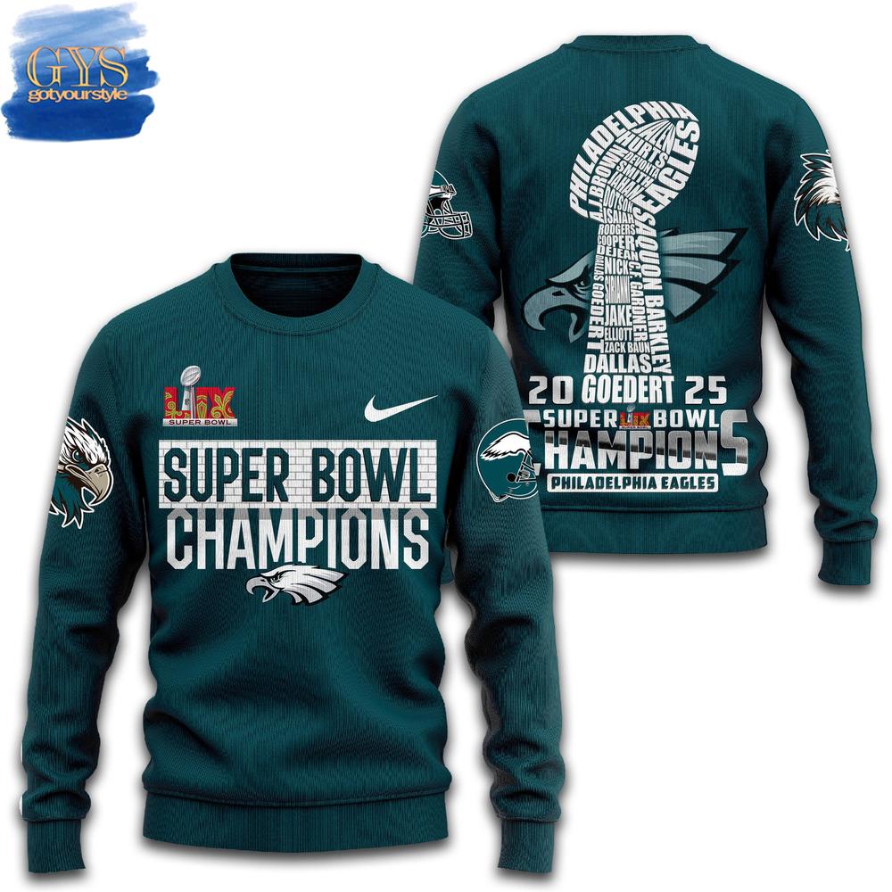 Philadelphia Eagles Champions Super Bowl LIX Merchandise - Famjoys Philadelphia Eagles Champions Super Bowl LIX Merchandise - Famjoys
