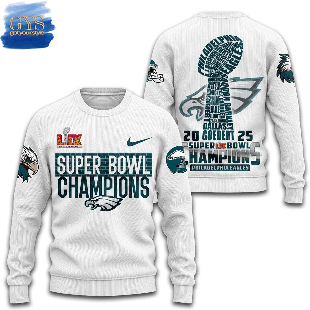 Philadelphia Eagles Champions Super Bowl LIX Merchandise - Famjoys Philadelphia Eagles Champions Super Bowl LIX Merchandise - Famjoys
