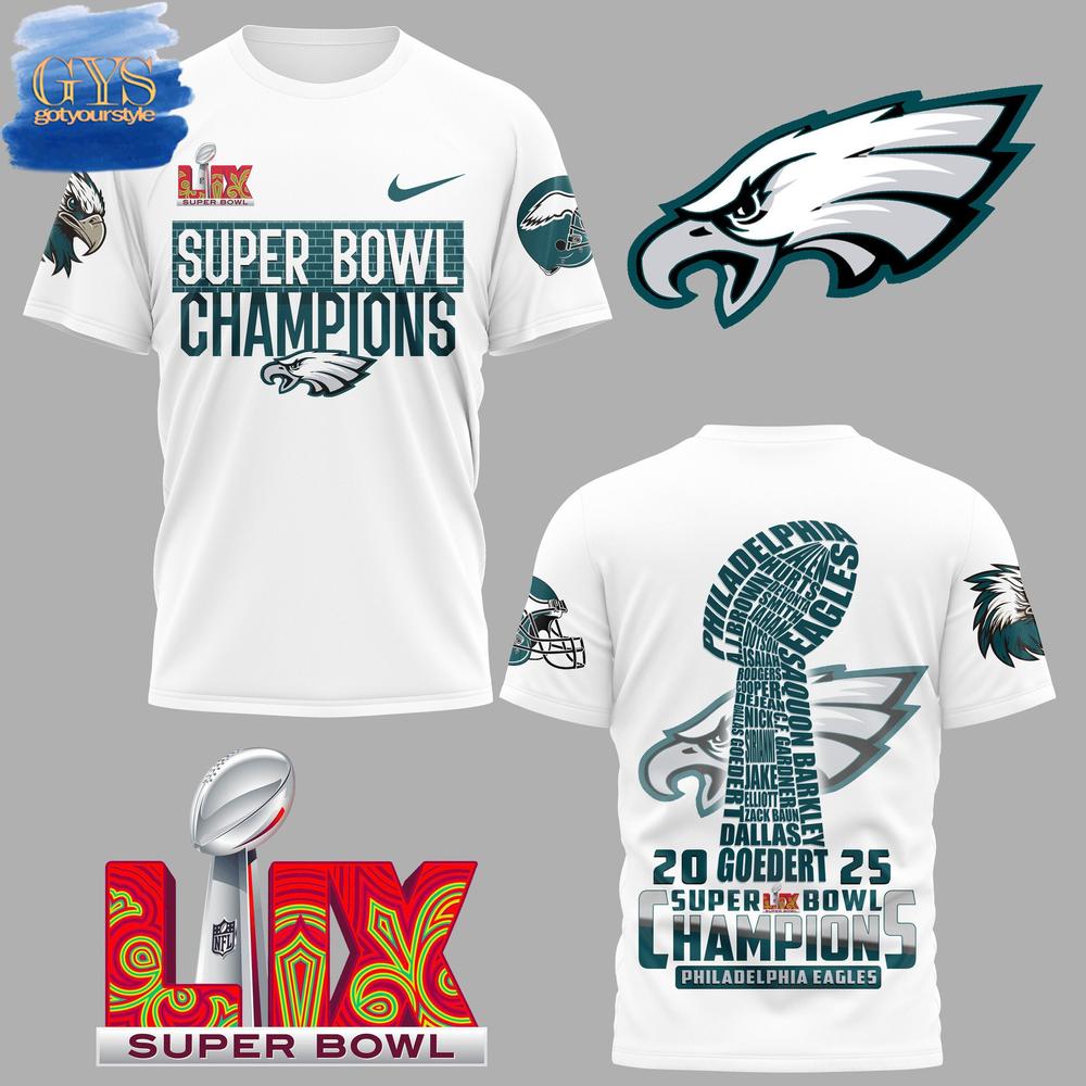 Philadelphia Eagles Champions Super Bowl LIX Merchandise - Famjoys Philadelphia Eagles Champions Super Bowl LIX Merchandise - Famjoys