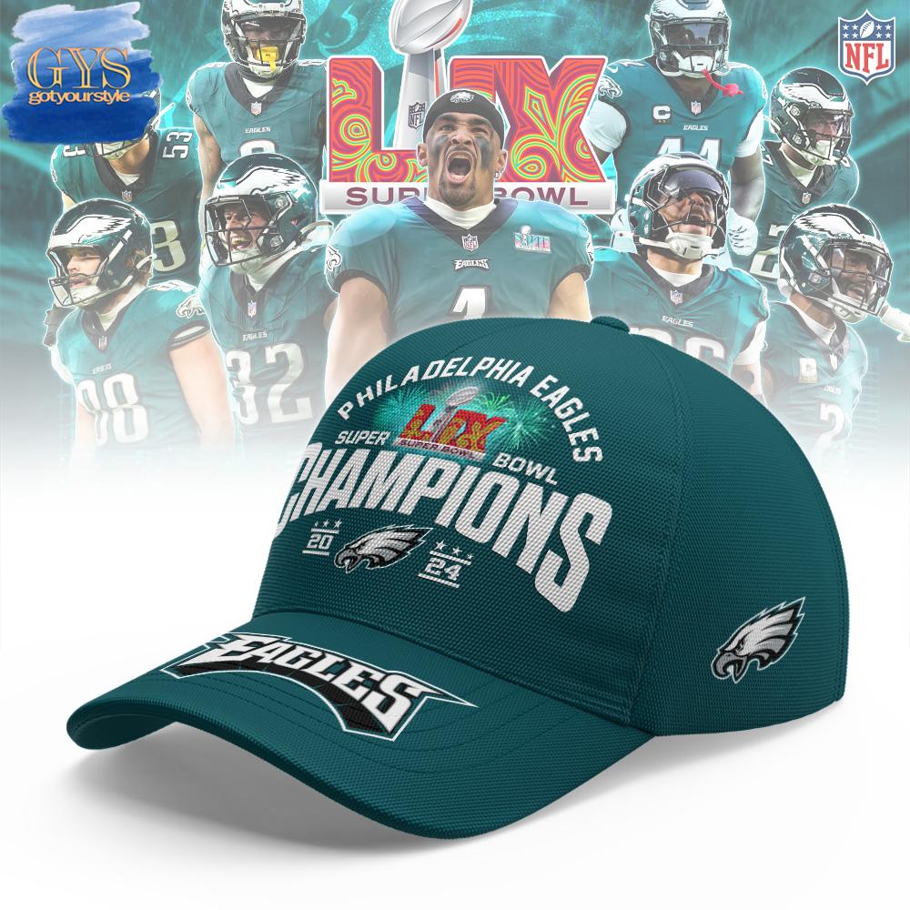 Philadelphia Eagles Champions Super Bowl LIX Special Edition Classic Cap - Famjoys Philadelphia Eagles Champions Super Bowl LIX Special Edition Classic Cap - Famjoys
