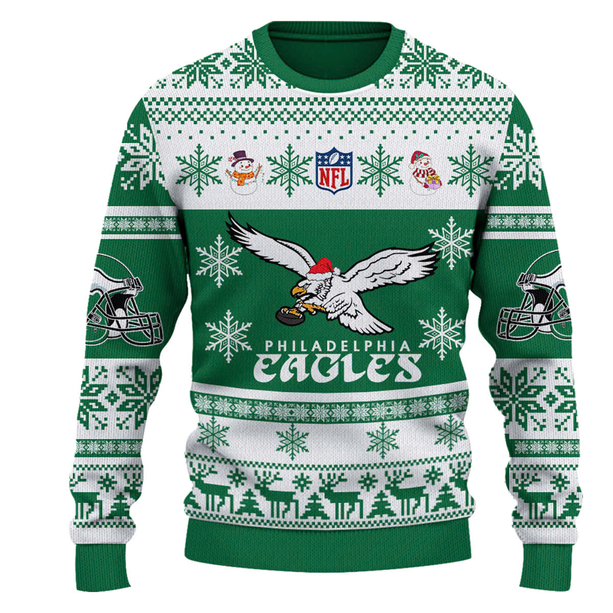 Philadelphia Eagles Chill Guy Christmas Knitted Sweaterer 2024 - Famjoys Philadelphia Eagles Chill Guy Christmas Knitted Sweaterer 2024 - Famjoys