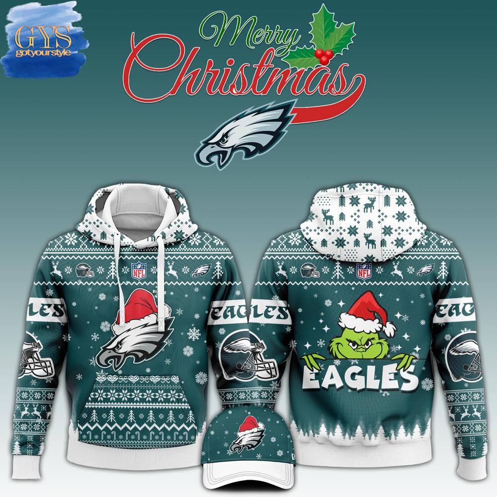 Philadelphia Eagles Christmas Hoodie - Famjoys Philadelphia Eagles Christmas Hoodie - Famjoys