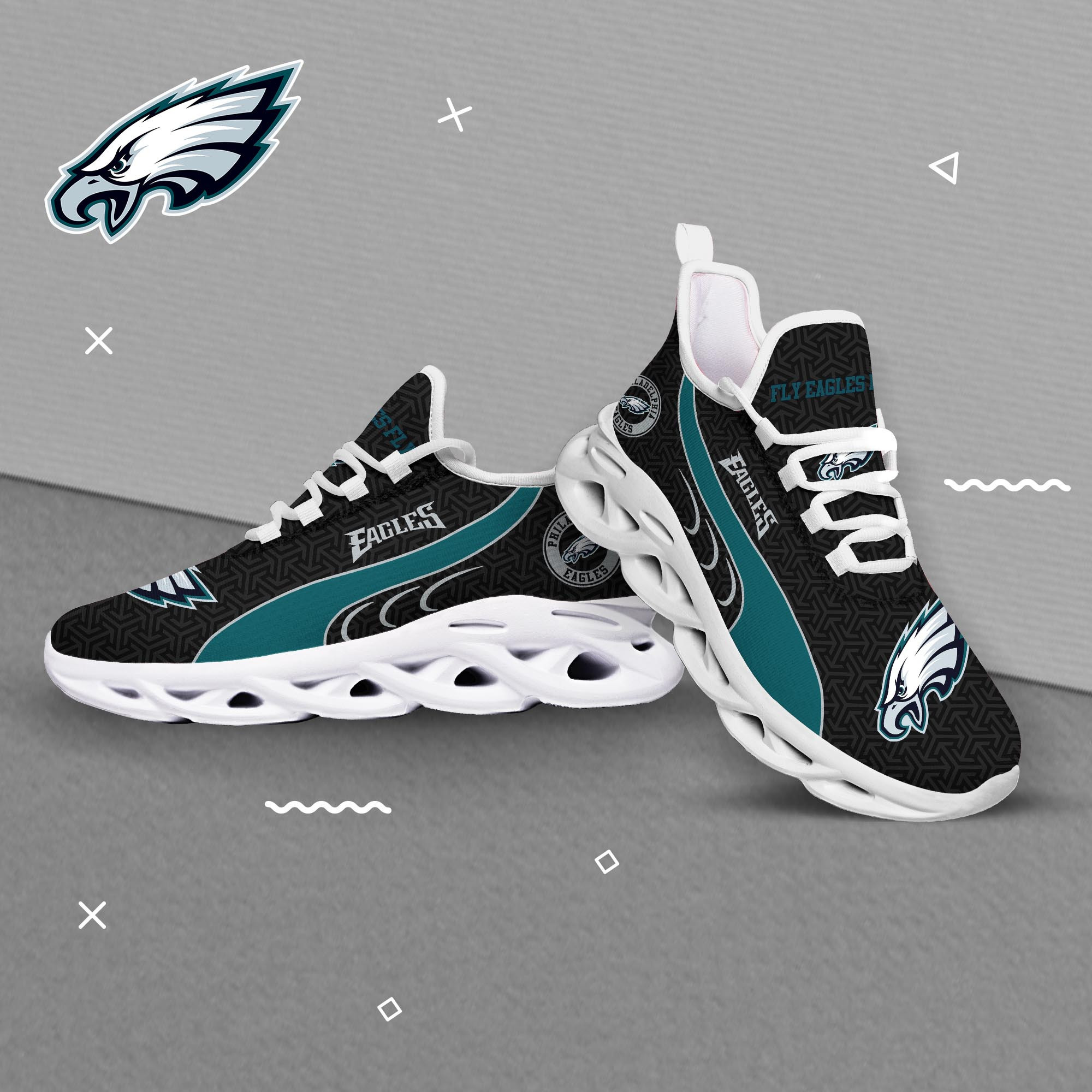 Philadelphia Eagles Clunky Shoes T-42107 - Famjoys Philadelphia Eagles Clunky Shoes T-42107 - Famjoys