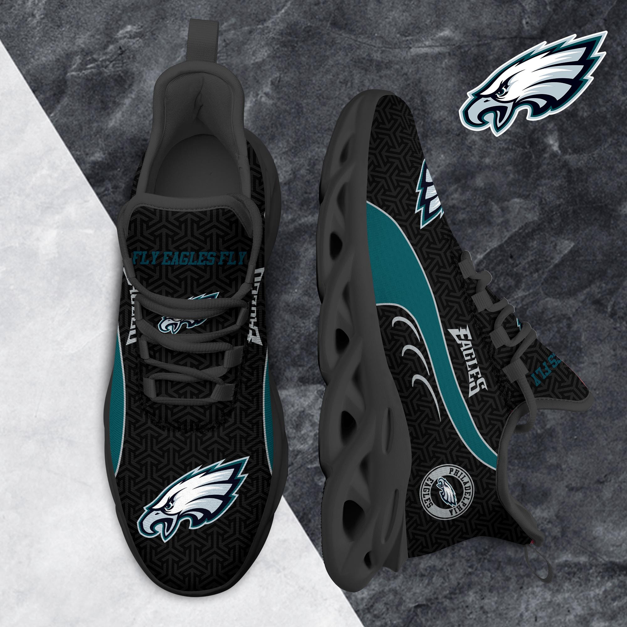 Philadelphia Eagles Clunky Shoes T-42107 - Famjoys Philadelphia Eagles Clunky Shoes T-42107 - Famjoys