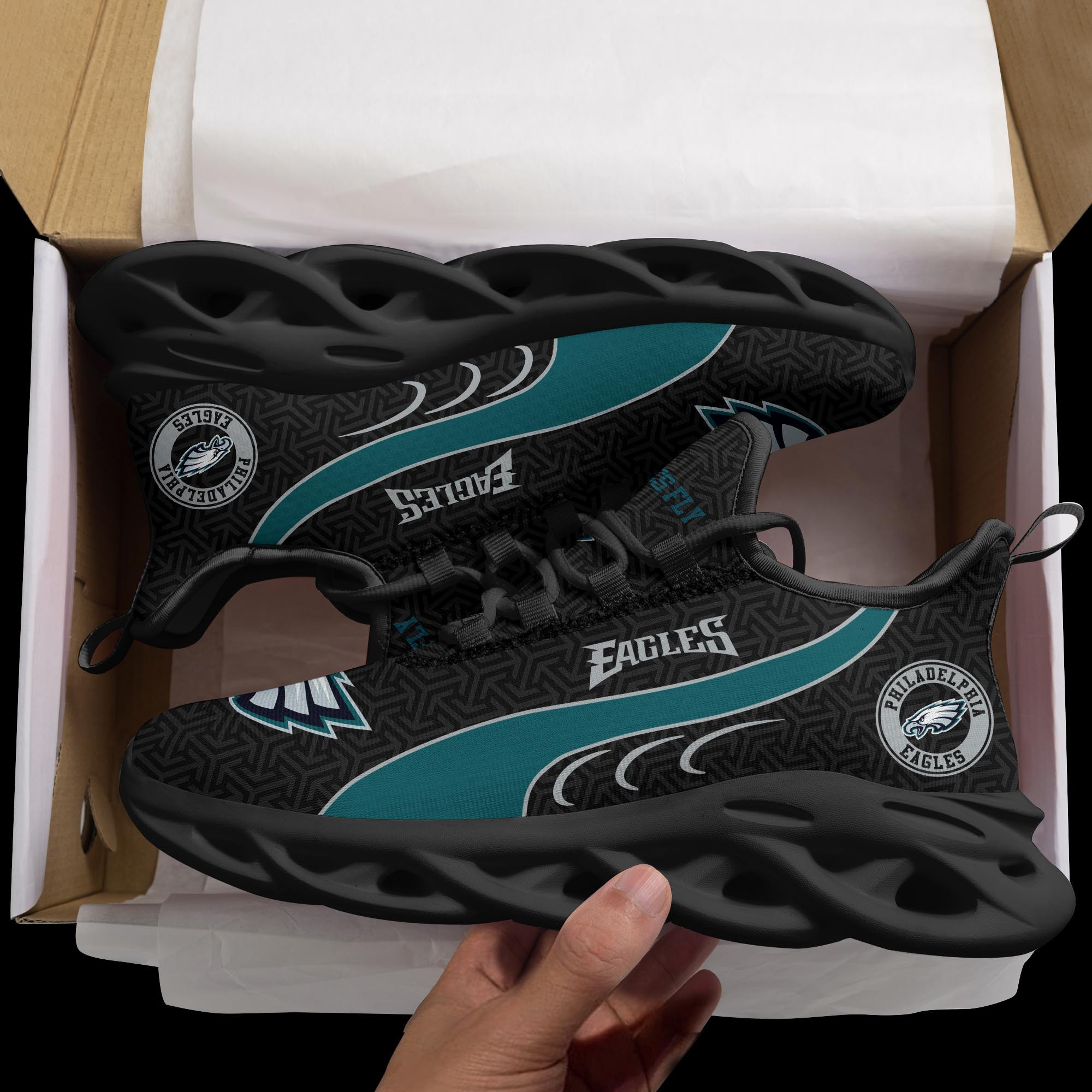 Philadelphia Eagles Clunky Shoes T-42107 - Famjoys Philadelphia Eagles Clunky Shoes T-42107 - Famjoys