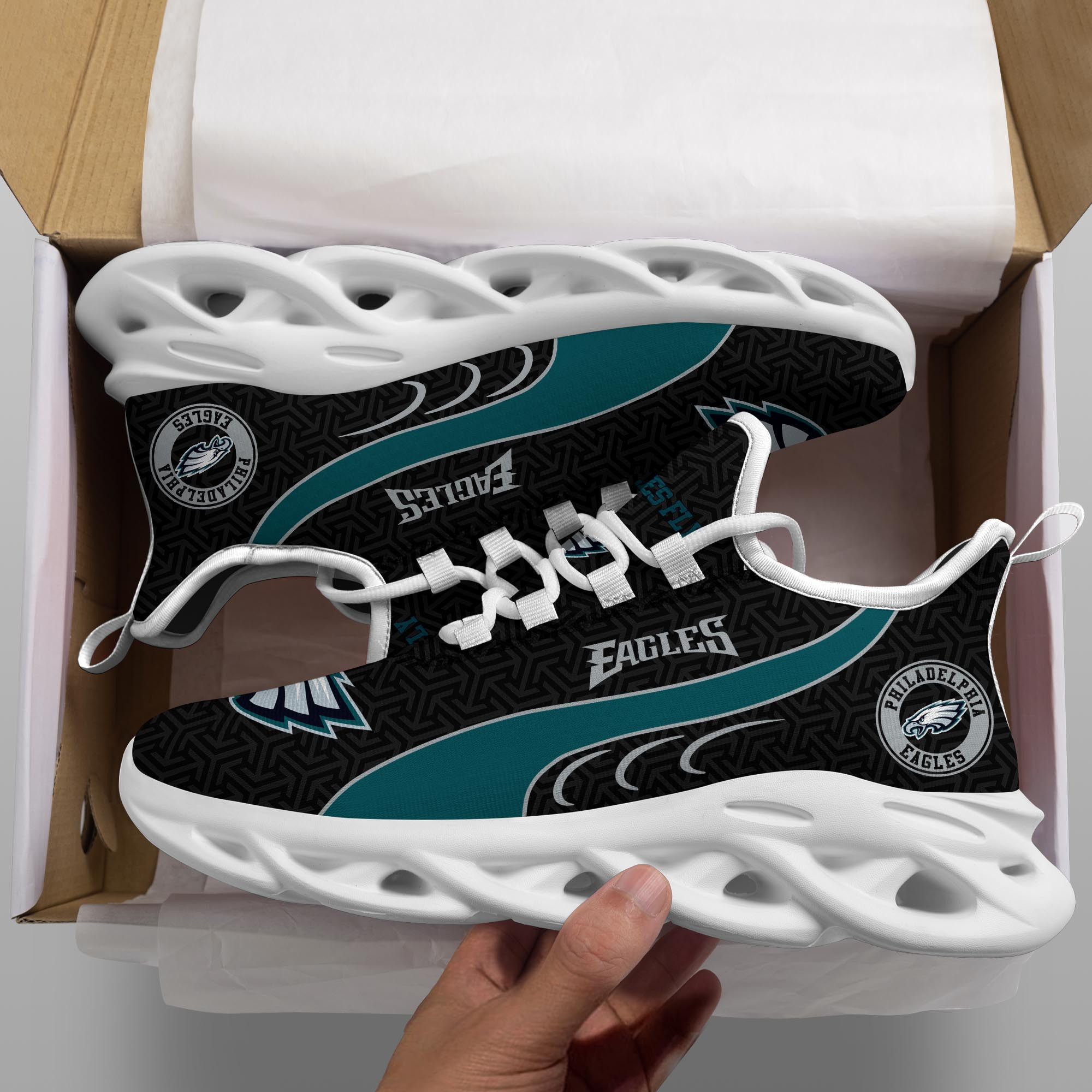 Philadelphia Eagles Clunky Shoes T-42107 - Famjoys Philadelphia Eagles Clunky Shoes T-42107 - Famjoys