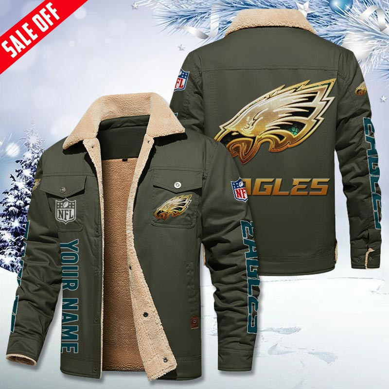 Philadelphia Eagles DMHL0562 Fleece Jacket 2066 - Famjoys Philadelphia Eagles DMHL0562 Fleece Jacket 2066 - Famjoys