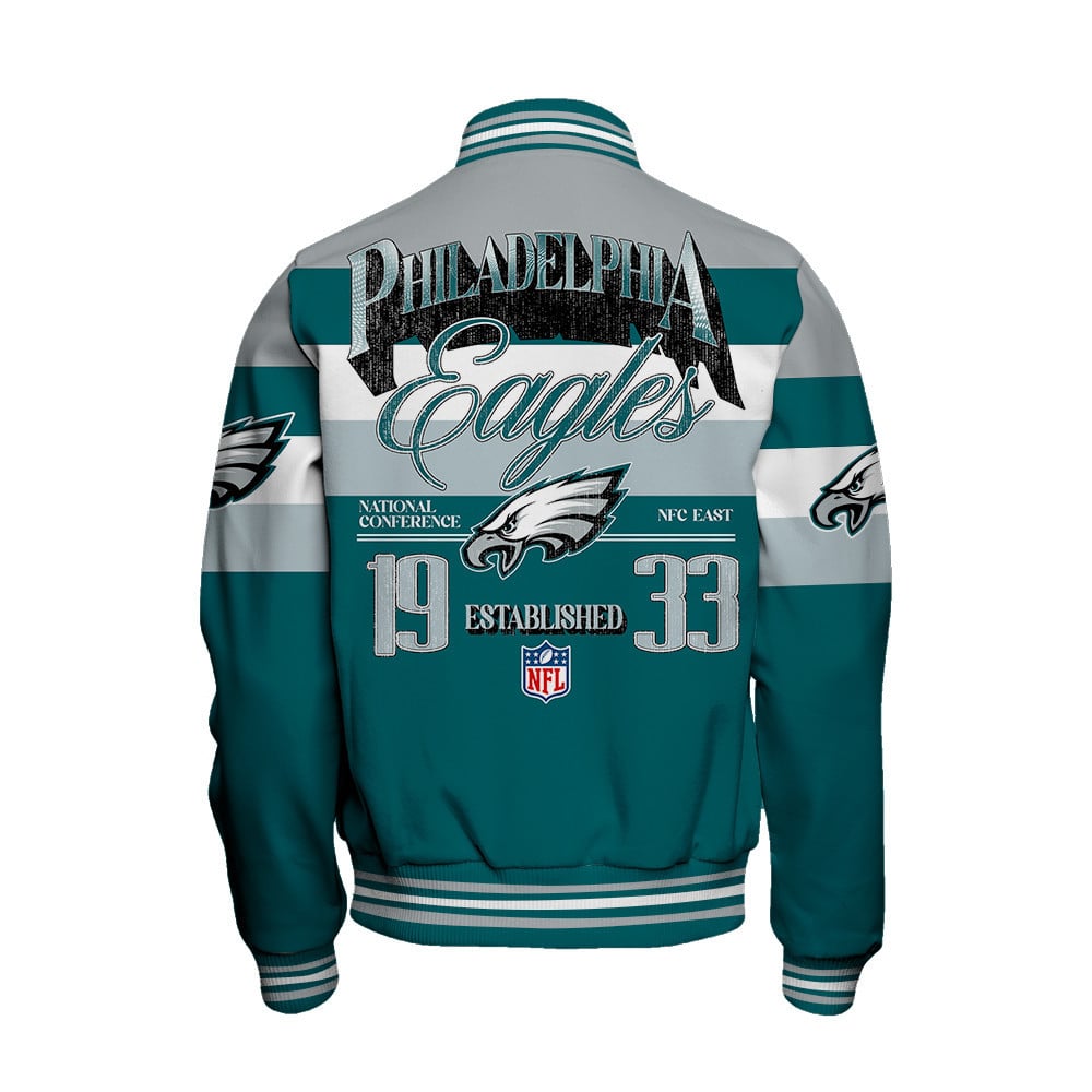 Philadelphia Eagles - Fire Burning Opponents Unisex Varsity Jacket - Famjoys Philadelphia Eagles - Fire Burning Opponents Unisex Varsity Jacket - Famjoys