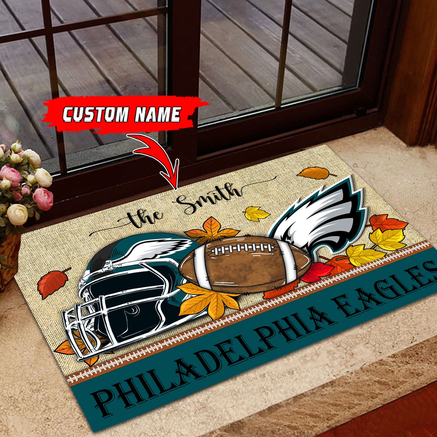 Philadelphia Eagles Football Doormat - Famjoys Philadelphia Eagles Football Doormat - Famjoys