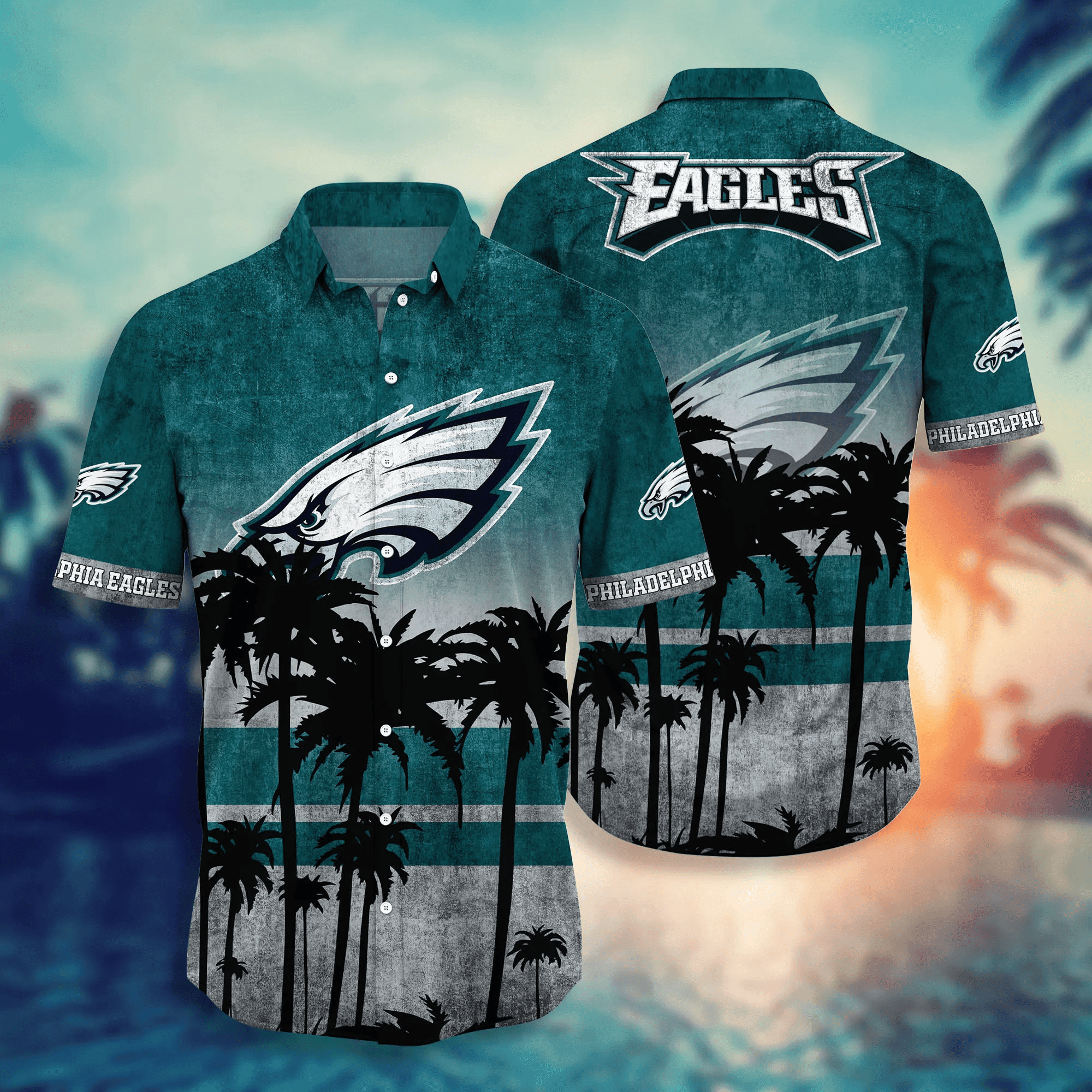 Philadelphia Eagles Hawaii Shirt Short Style Hot Trending Summer - Famjoys Philadelphia Eagles Hawaii Shirt Short Style Hot Trending Summer - Famjoys