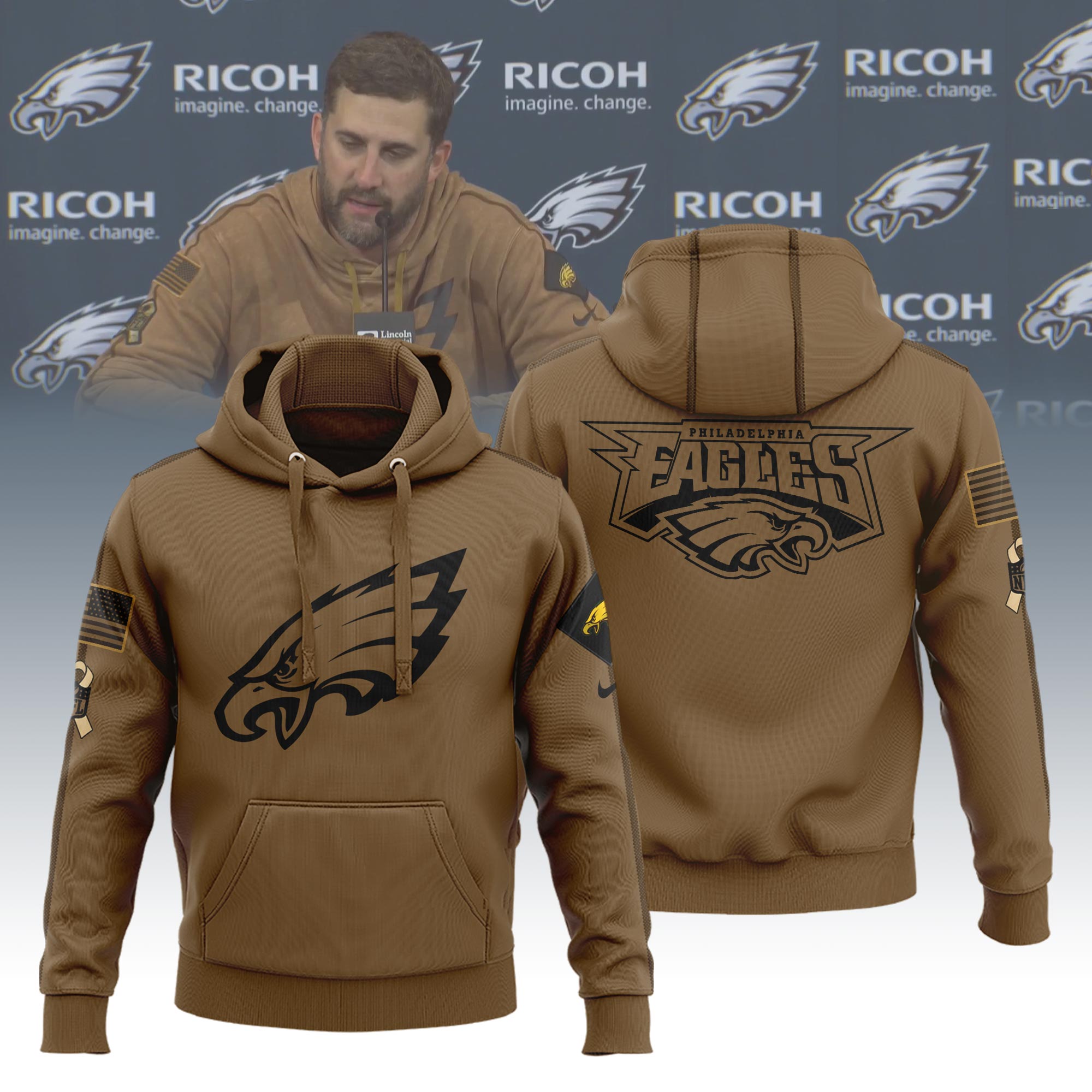 Philadelphia Eagles Hoodie 01 - Famjoys Philadelphia Eagles Hoodie 01 - Famjoys