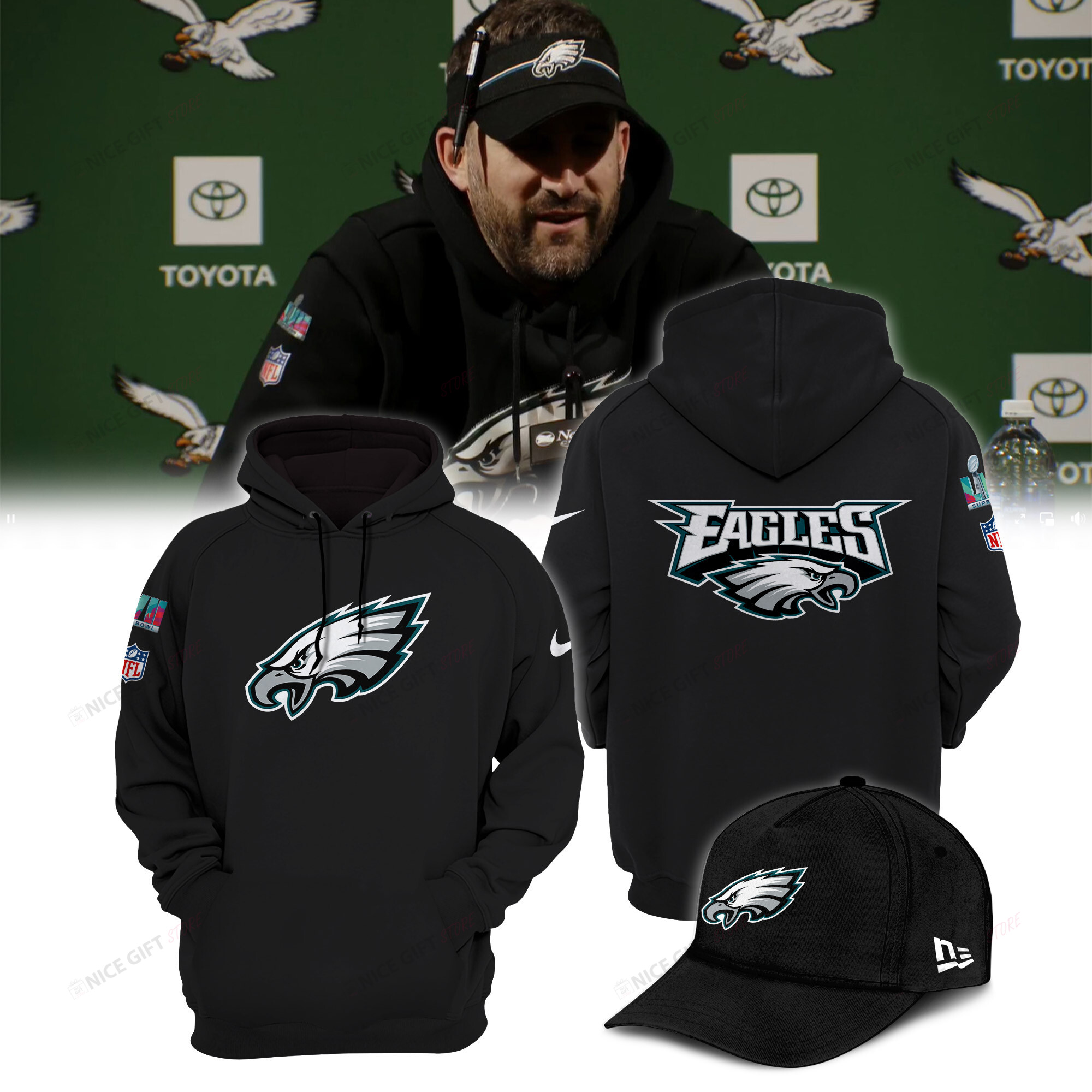 Philadelphia Eagles Hoodie 3D 3HO-F9J6 - Famjoys Philadelphia Eagles Hoodie 3D 3HO-F9J6 - Famjoys