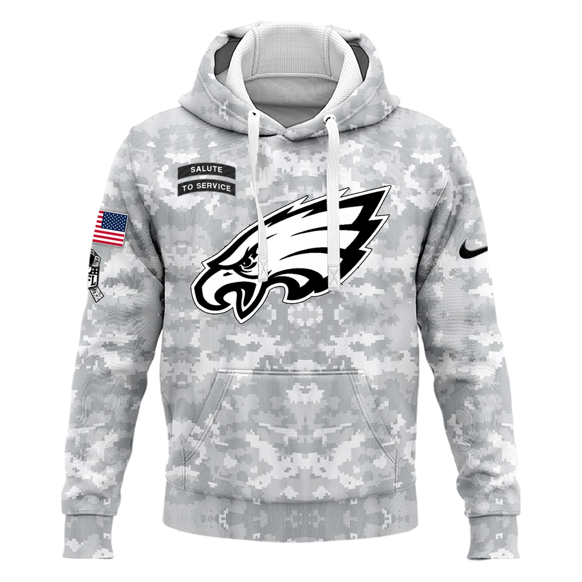 Philadelphia Eagles Hoodie Camo Salute to Service Club - Famjoys Philadelphia Eagles Hoodie Camo Salute to Service Club - Famjoys