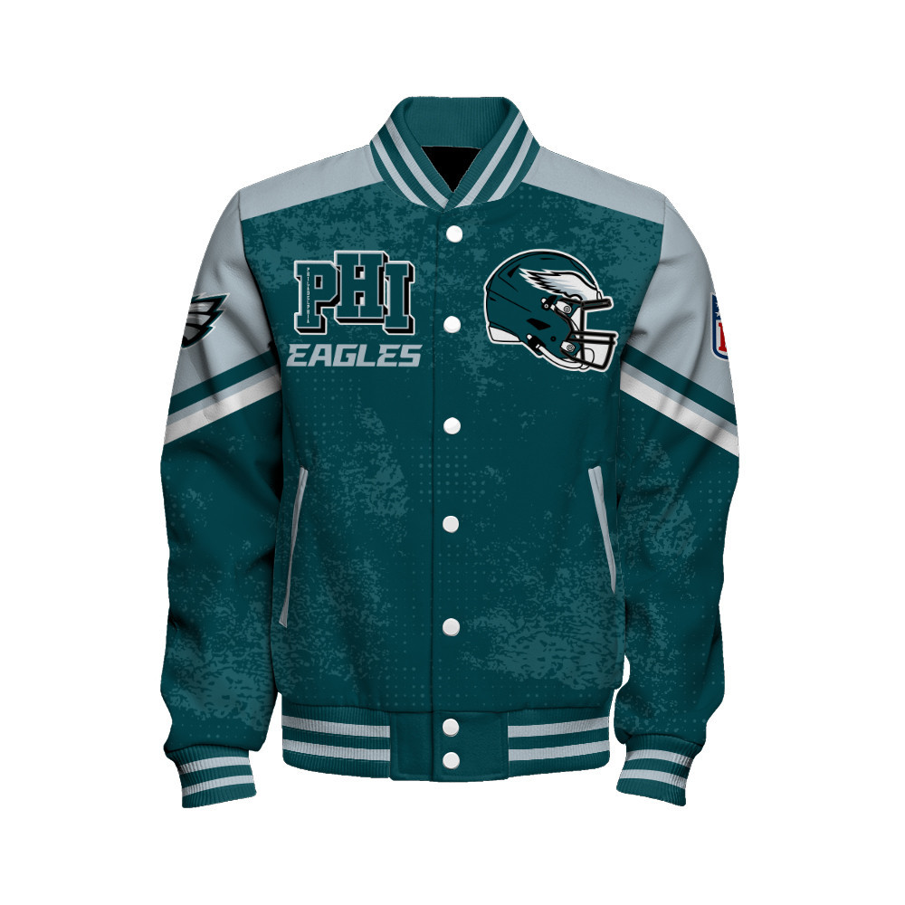 Philadelphia Eagles - Immortal Style Unisex Varsity Jacket - Famjoys Philadelphia Eagles - Immortal Style Unisex Varsity Jacket - Famjoys