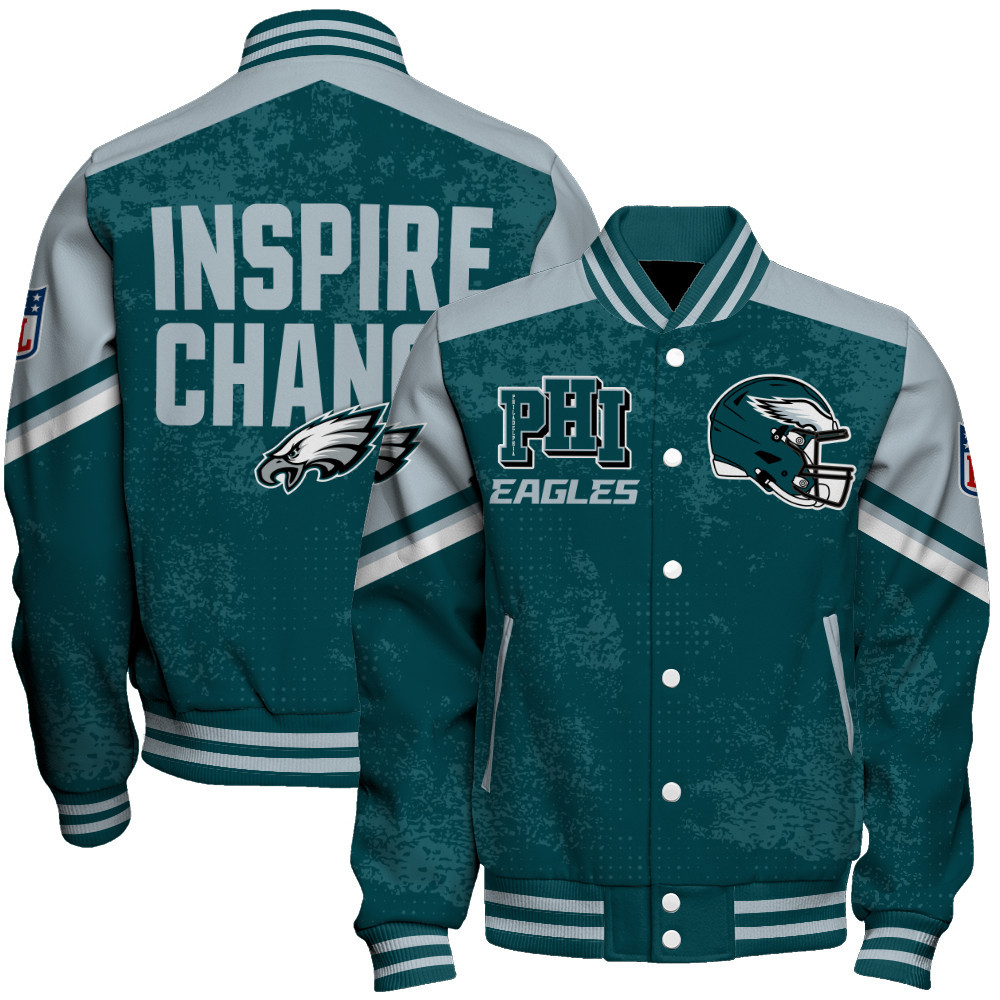 Philadelphia Eagles - Immortal Style Unisex Varsity Jacket - Famjoys Philadelphia Eagles - Immortal Style Unisex Varsity Jacket - Famjoys