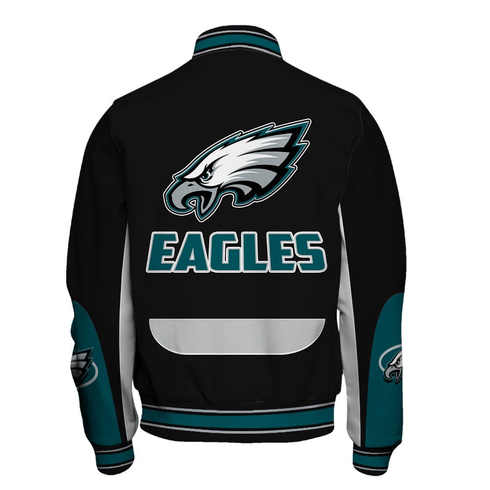 Philadelphia Eagles - In Sync With The Home Team Unisex Varsity Jacket - Famjoys Philadelphia Eagles - In Sync With The Home Team Unisex Varsity Jacket - Famjoys