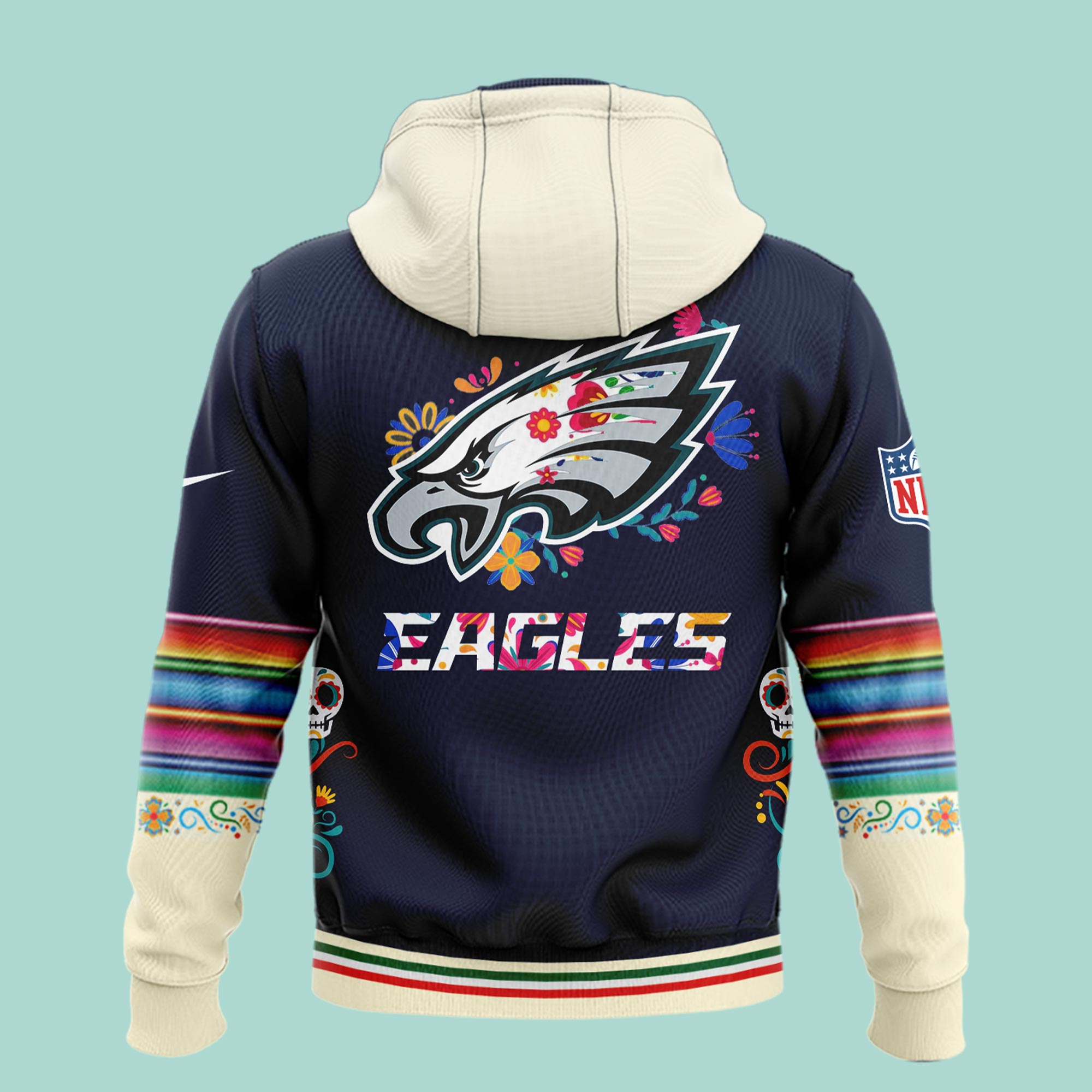 Philadelphia Eagles Limited DÃÂa de Muertos Hoodie - Famjoys Philadelphia Eagles Limited DÃÂa de Muertos Hoodie - Famjoys