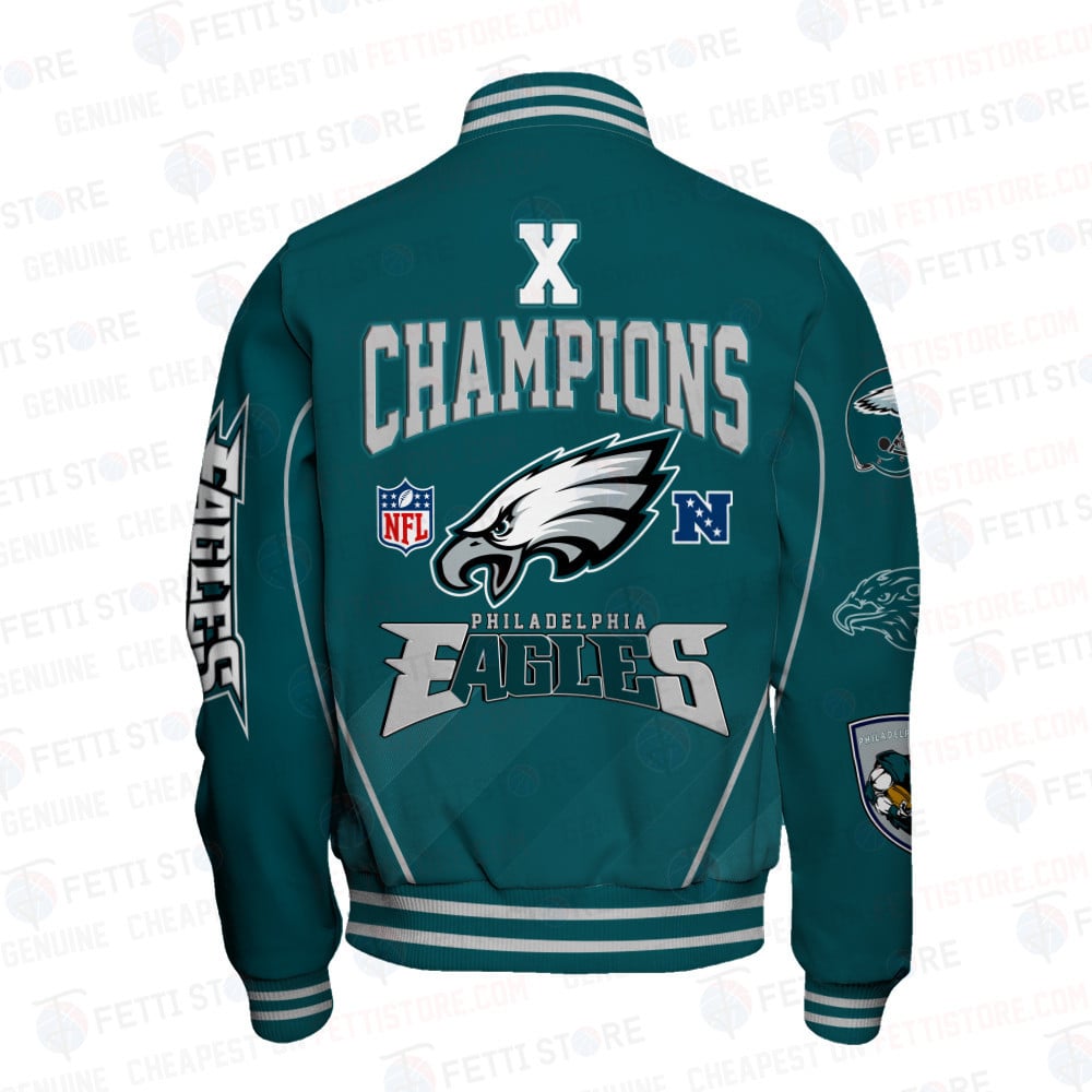 Philadelphia Eagles National Football League Champions Varsity Jacket - Famjoys Philadelphia Eagles National Football League Champions Varsity Jacket - Famjoys