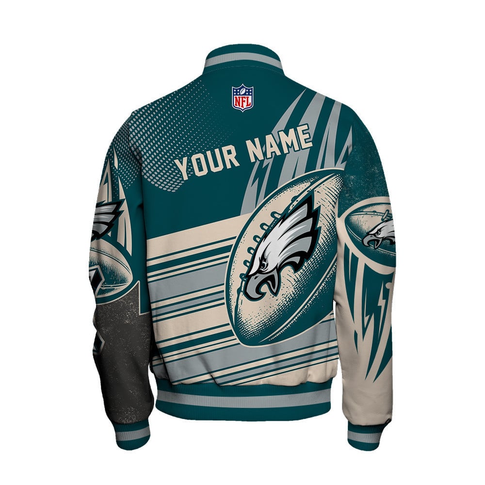 Philadelphia Eagles - National Football League Customized AOP Varsity Jacket V10 - Famjoys Philadelphia Eagles - National Football League Customized AOP Varsity Jacket V10 - Famjoys